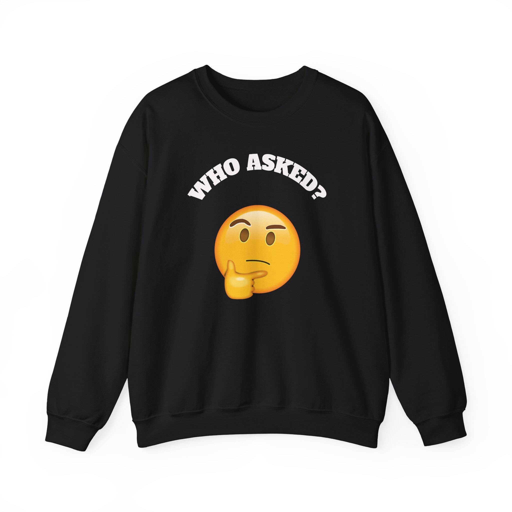 Funny Emoji Sweatshirt, Unisex Crewneck, Casual Humor Gift, Perfect for Friends, Everyday Wear, Birthday Gifts, Trendy Apparel