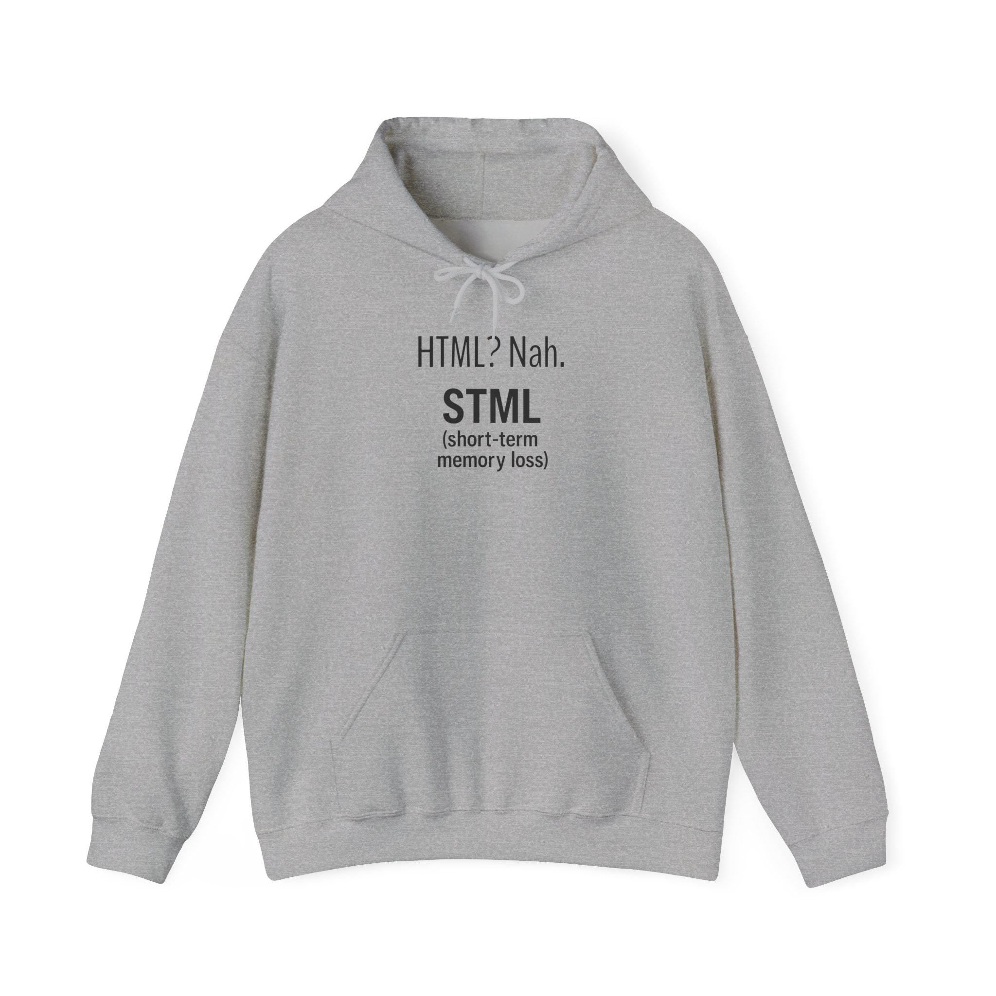 STML Unisex Hooded Sweatshirt, Cozy Humor Apparel, Gift for Tech Lovers, Funny Hoodie, Casual Everyday Wear