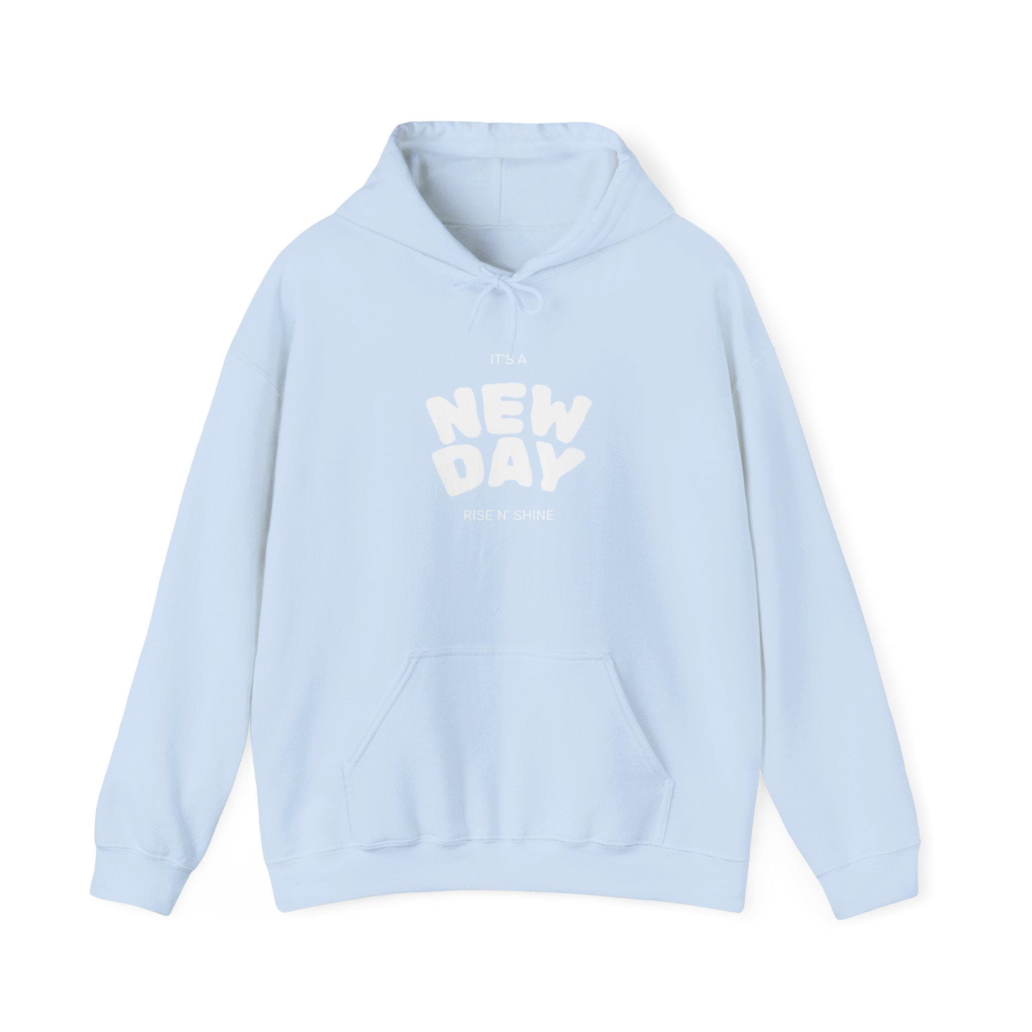 Inspirational Hoodie for Everyday Motivation, Unisex Heavy Blend Sweatshirt, Gift for Friends, Cozy Over-sized Pullover, New Day Design