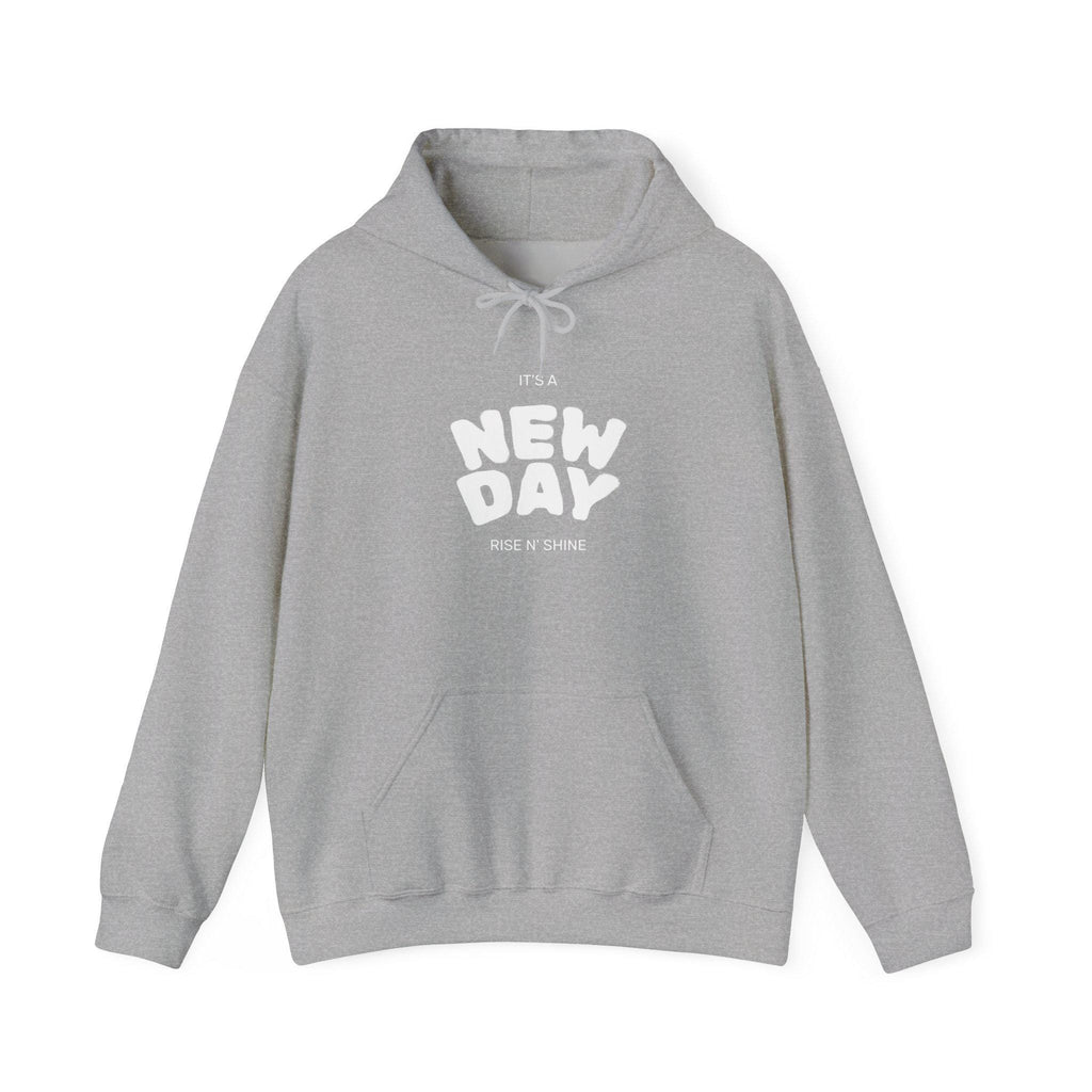 Inspirational Hoodie for Everyday Motivation, Unisex Heavy Blend Sweatshirt, Gift for Friends, Cozy Over-sized Pullover, New Day Design