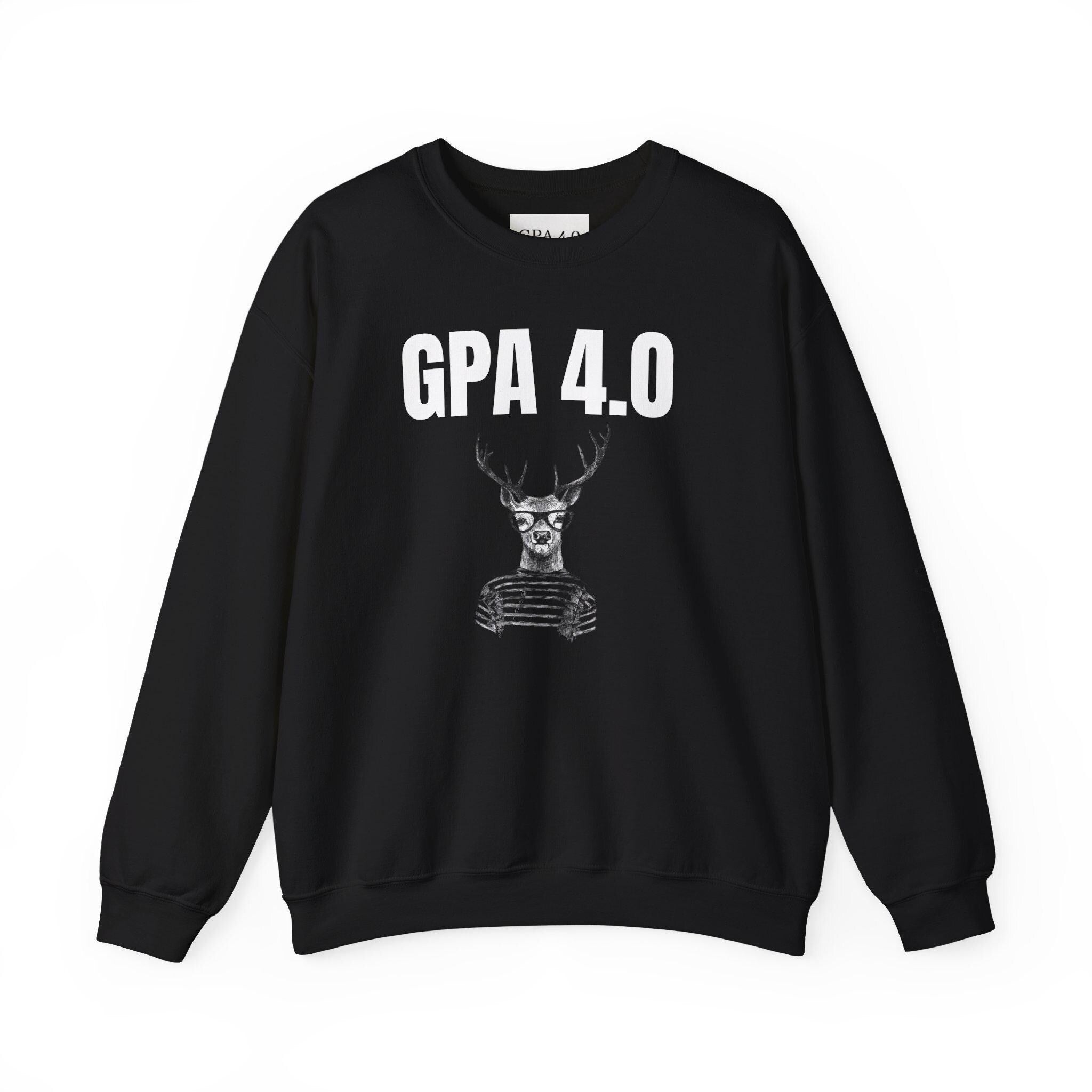 Stylish Unisex Crewneck Sweatshirt for Students, GPA 4.0 Humor Gift, Cozy College Apparel, Perfect for Graduation & Holiday Gifting