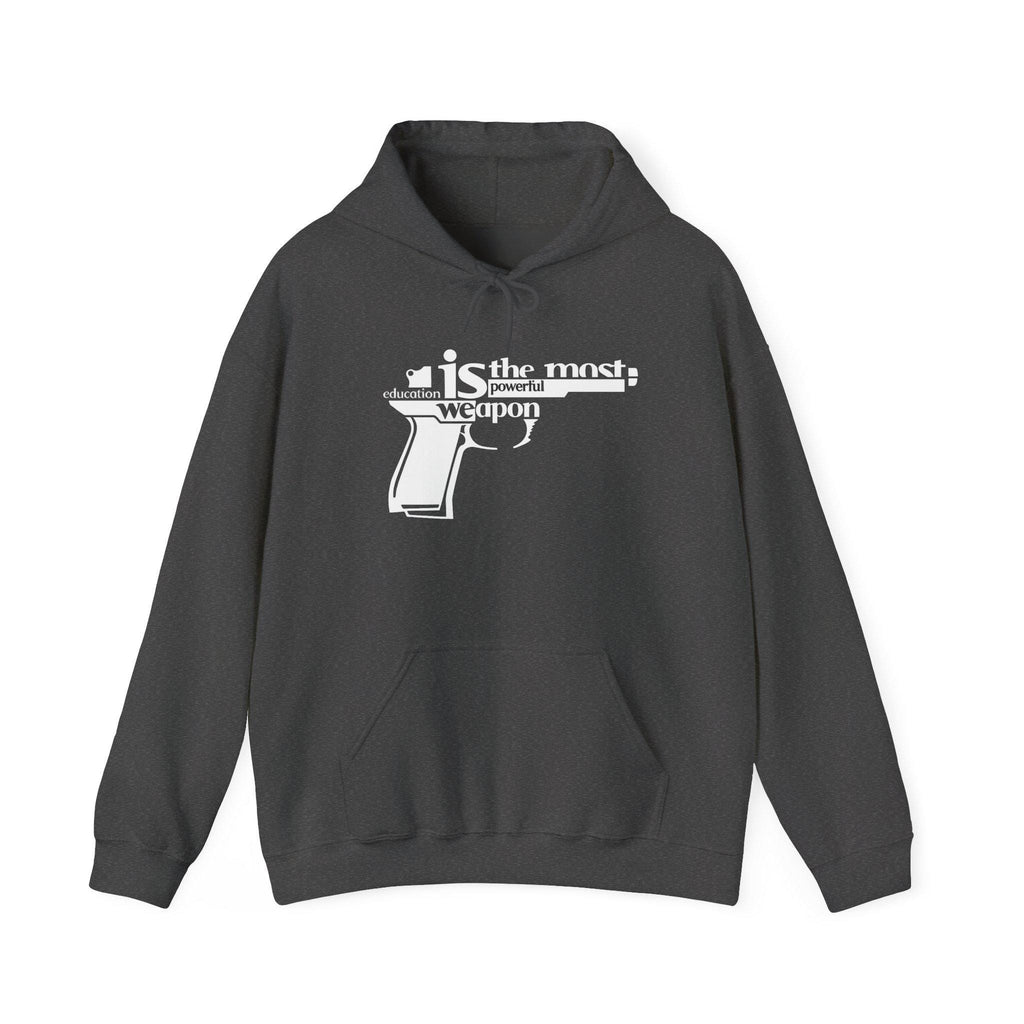 Words Are the Most Powerful Weapon Hoodie | Gun Graphic Text Design