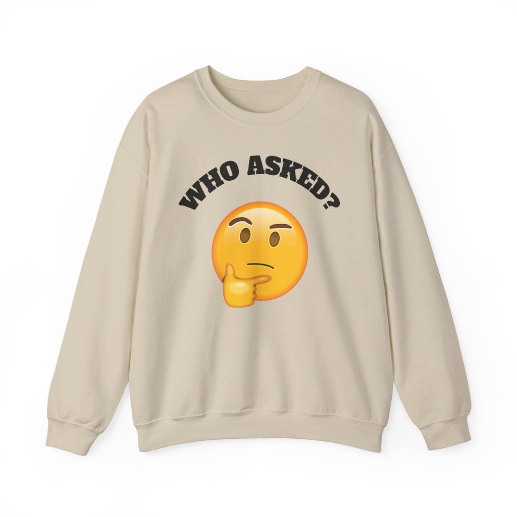 Funny Emoji Sweatshirt, Unisex Crewneck, Casual Humor Gift, Perfect for Friends, Everyday Wear, Birthday Gifts, Trendy Apparel