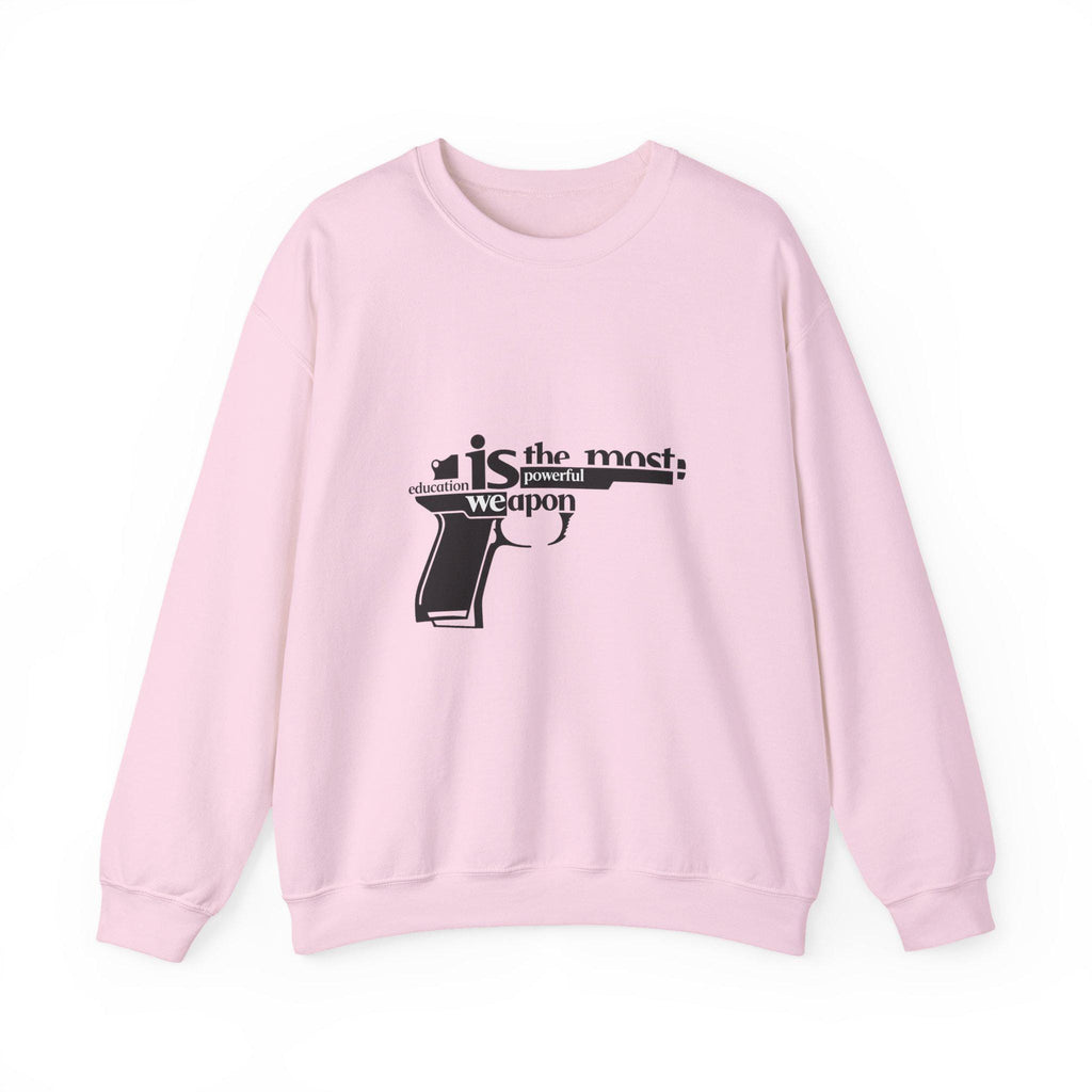 Knowledge is the Most Powerful Weapon sweatshirt | Typography pistol graphic