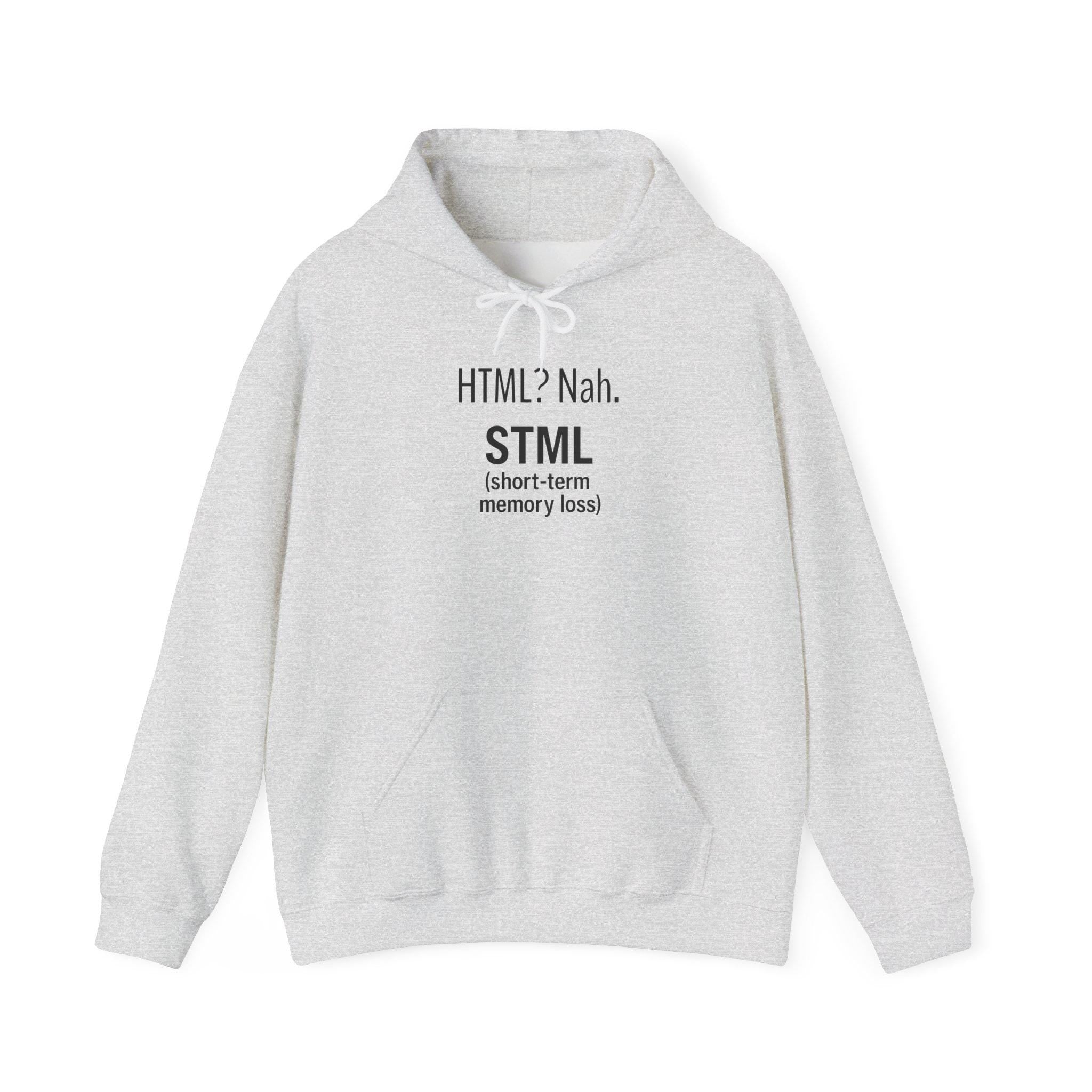 STML Unisex Hooded Sweatshirt, Cozy Humor Apparel, Gift for Tech Lovers, Funny Hoodie, Casual Everyday Wear