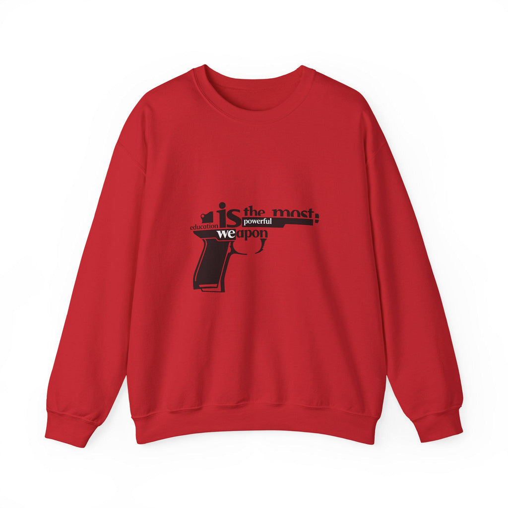 Knowledge is the Most Powerful Weapon sweatshirt | Typography pistol graphic