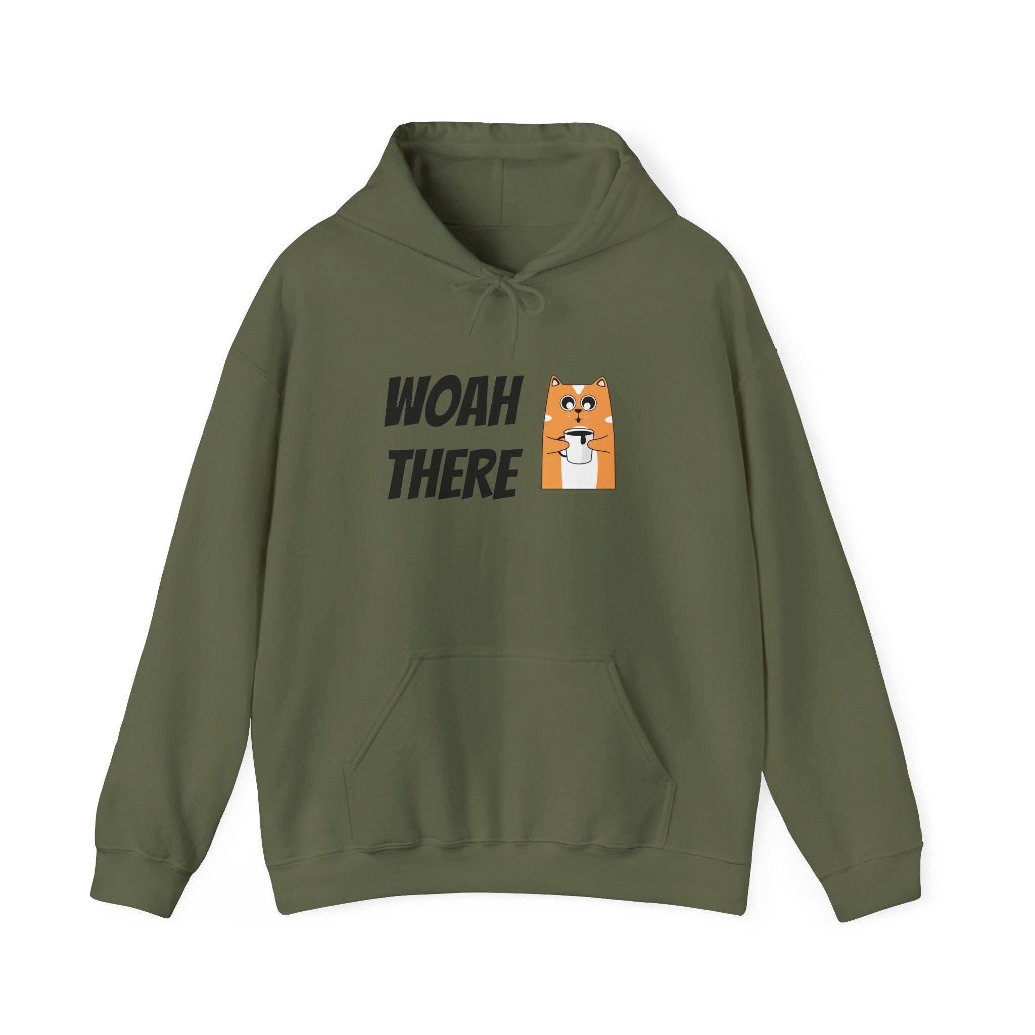 Chill Vibes Hoodie with 'WOAH THERE' Design - Cozy Unisex Sweatshirt, Perfect Gift for Friends, Casual Wear, Everyday Comfort