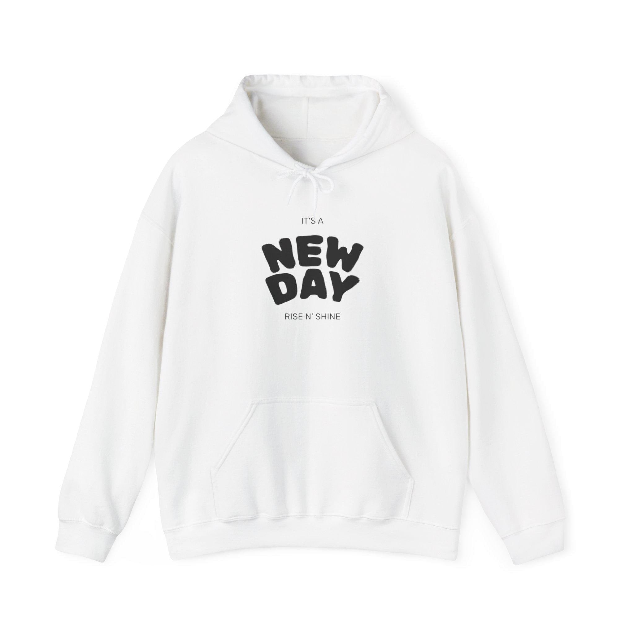 Inspirational Hoodie for Everyday Motivation, Unisex Heavy Blend Sweatshirt, Gift for Friends, Cozy Over-sized Pullover, New Day Design