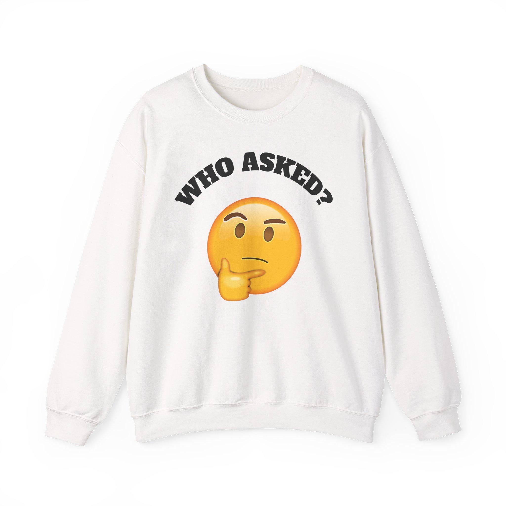 Funny Emoji Sweatshirt, Unisex Crewneck, Casual Humor Gift, Perfect for Friends, Everyday Wear, Birthday Gifts, Trendy Apparel