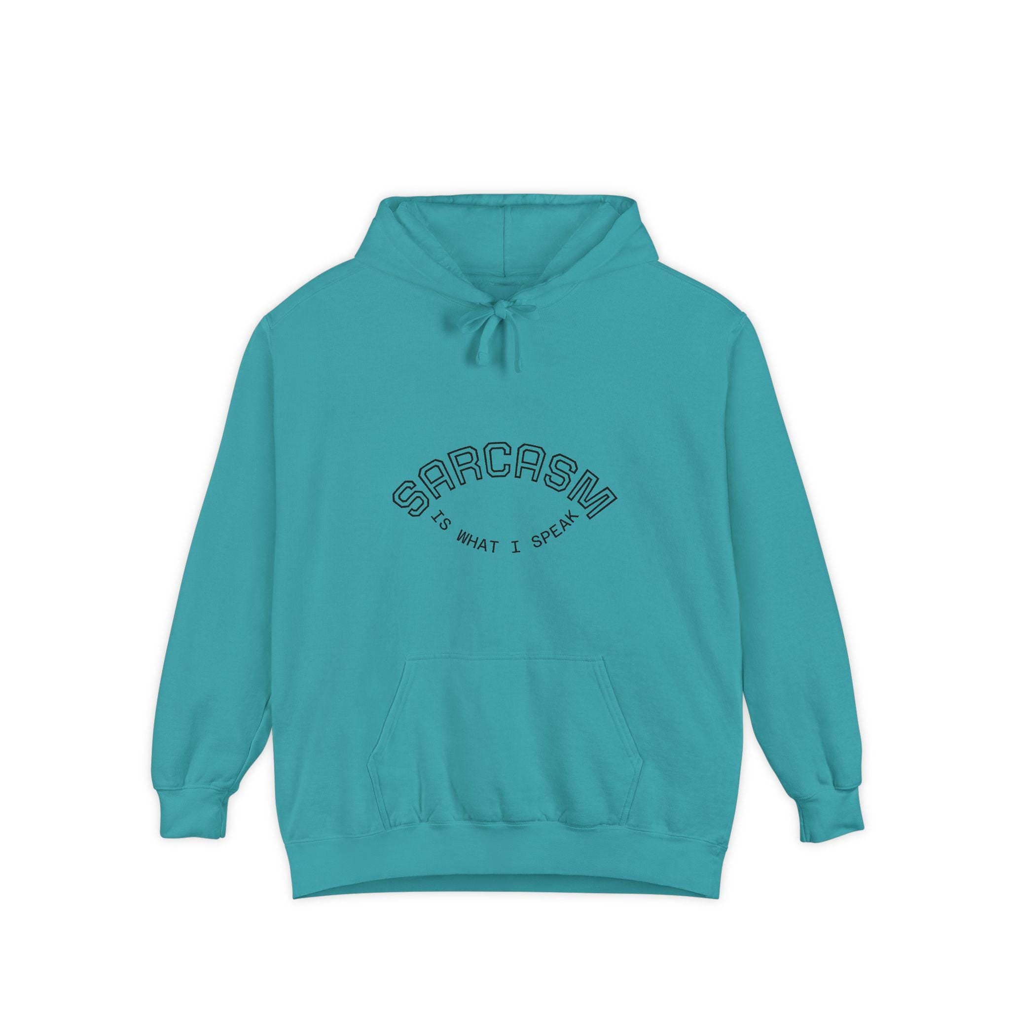 Sarcasm is What I Speak Hoodie | Minimal Script Arch Graphic