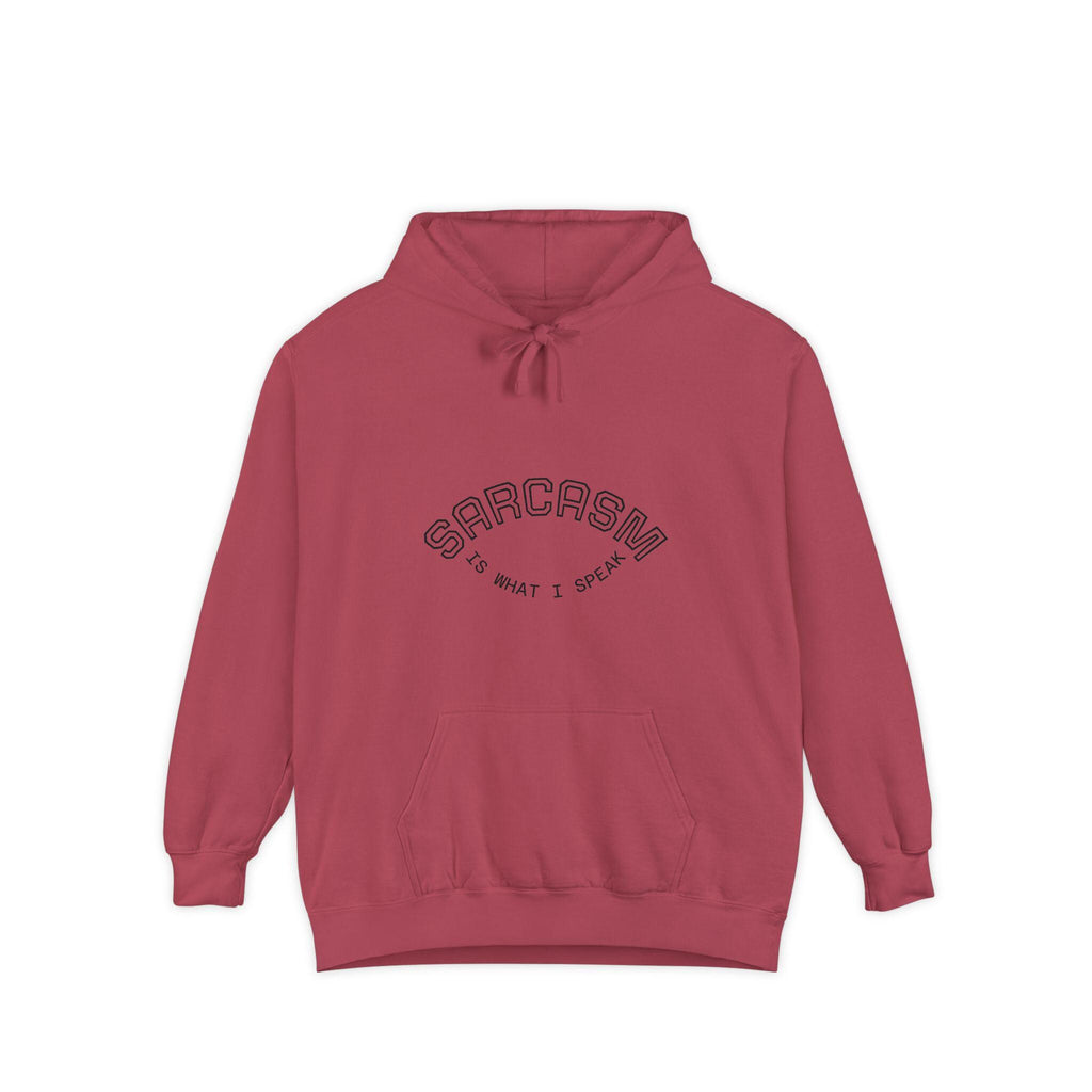 Sarcasm is What I Speak Hoodie | Minimal Script Arch Graphic