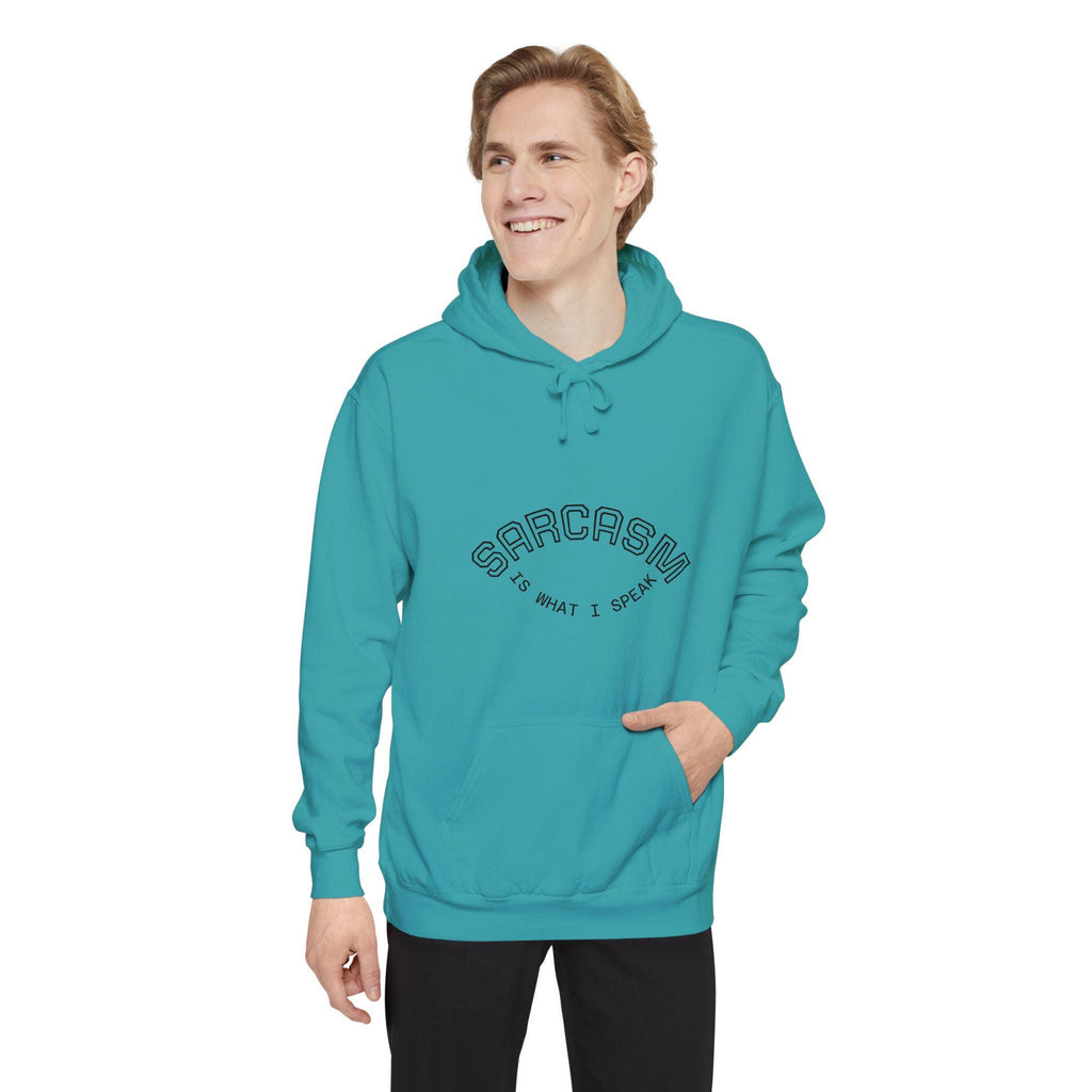 Sarcasm is What I Speak Hoodie | Minimal Script Arch Graphic