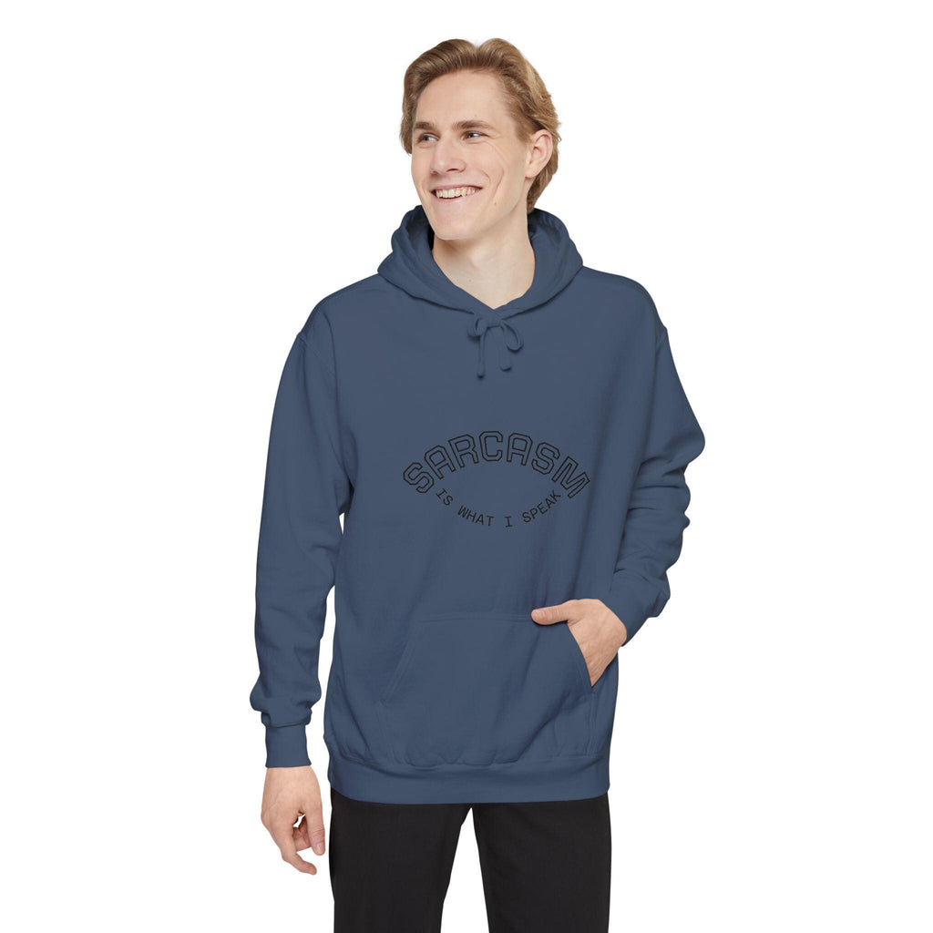 Sarcasm is What I Speak Hoodie | Minimal Script Arch Graphic