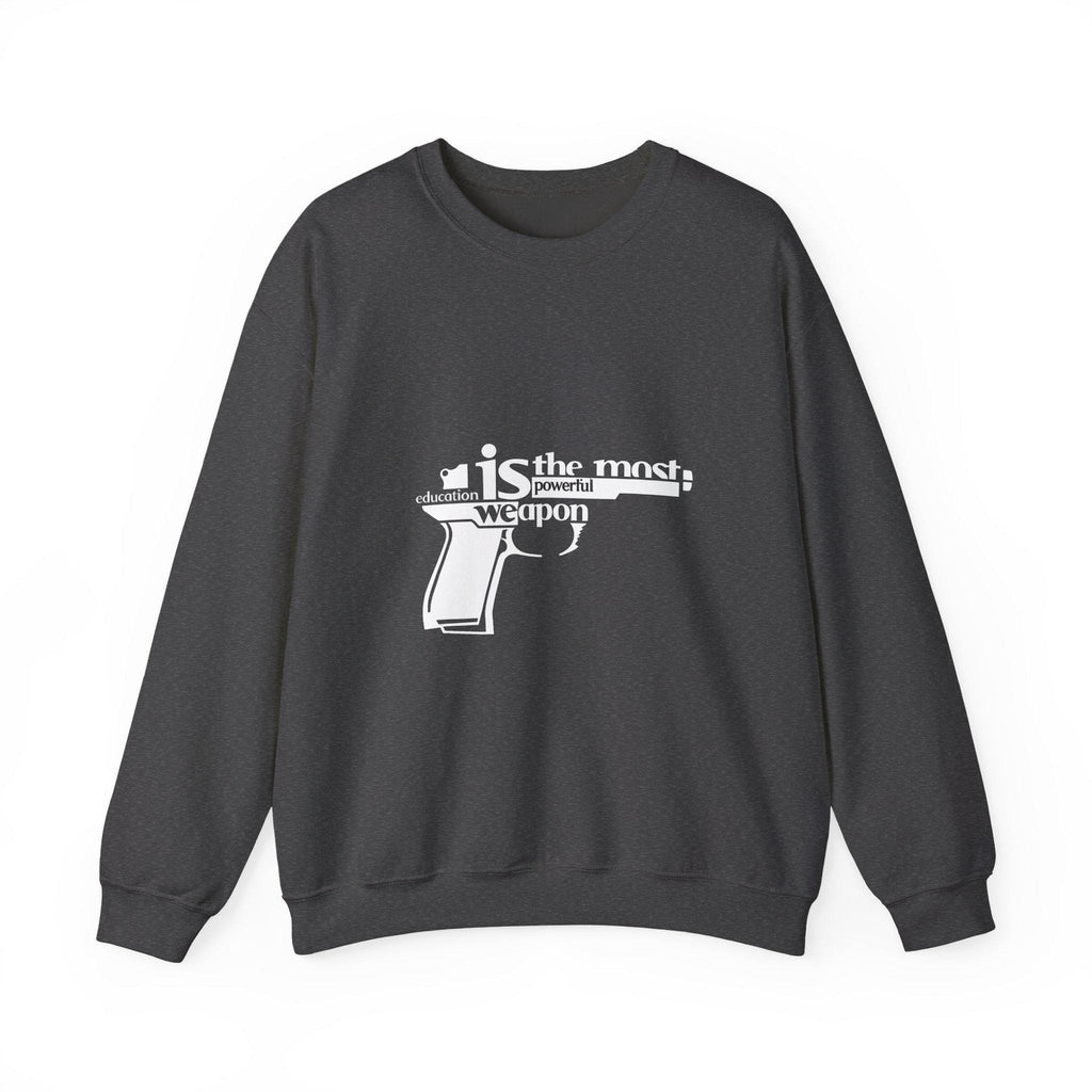 Knowledge is the Most Powerful Weapon sweatshirt | Typography pistol graphic