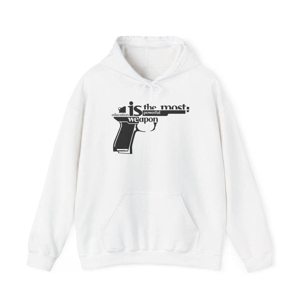 Words Are the Most Powerful Weapon Hoodie | Gun Graphic Text Design