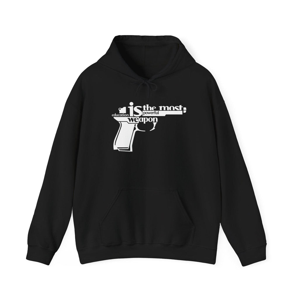 Words Are the Most Powerful Weapon Hoodie | Gun Graphic Text Design
