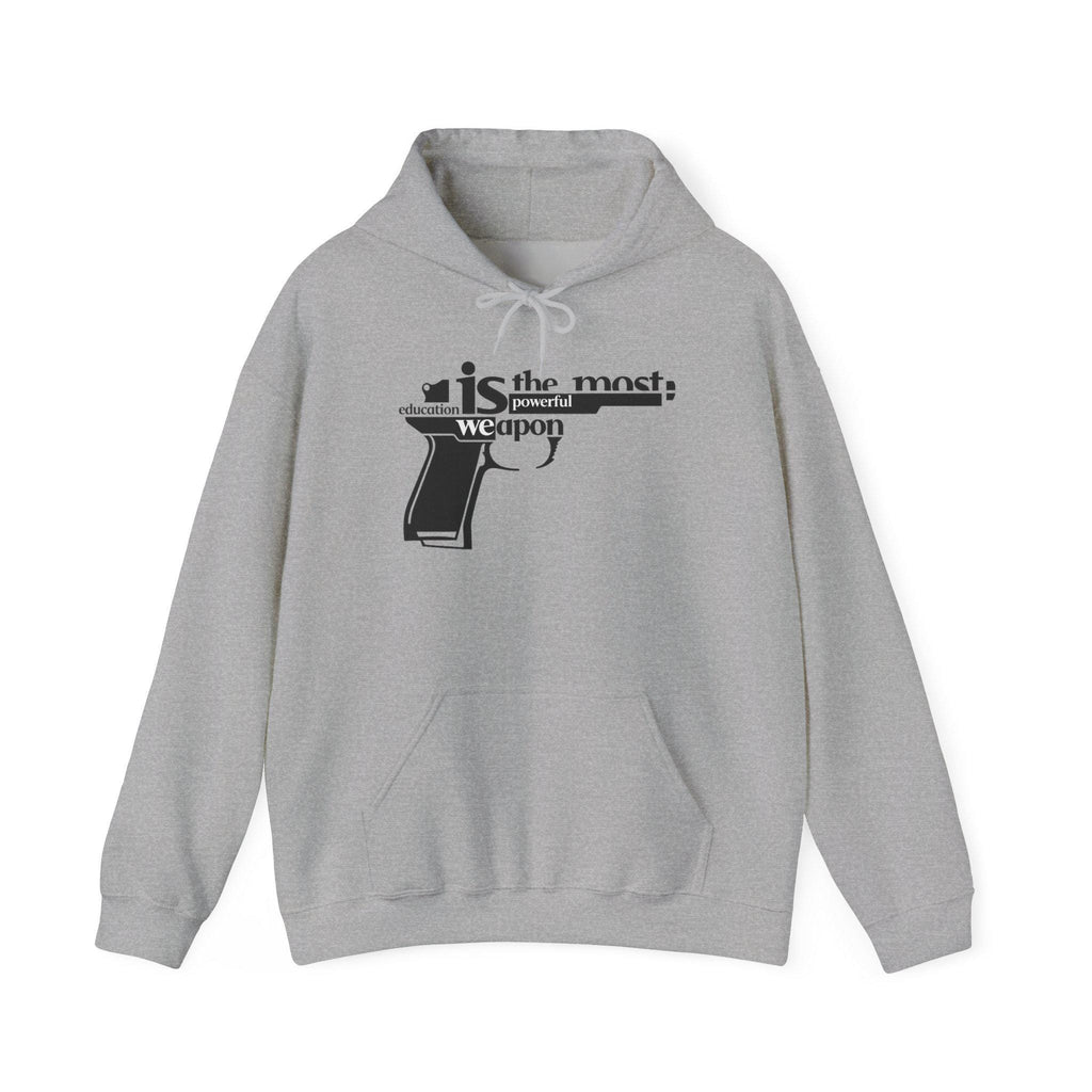 Words Are the Most Powerful Weapon Hoodie | Gun Graphic Text Design