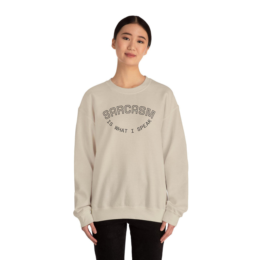 Sarcasm Is What I Speak sweatshirt | Crewneck, Minimal Line Text Design