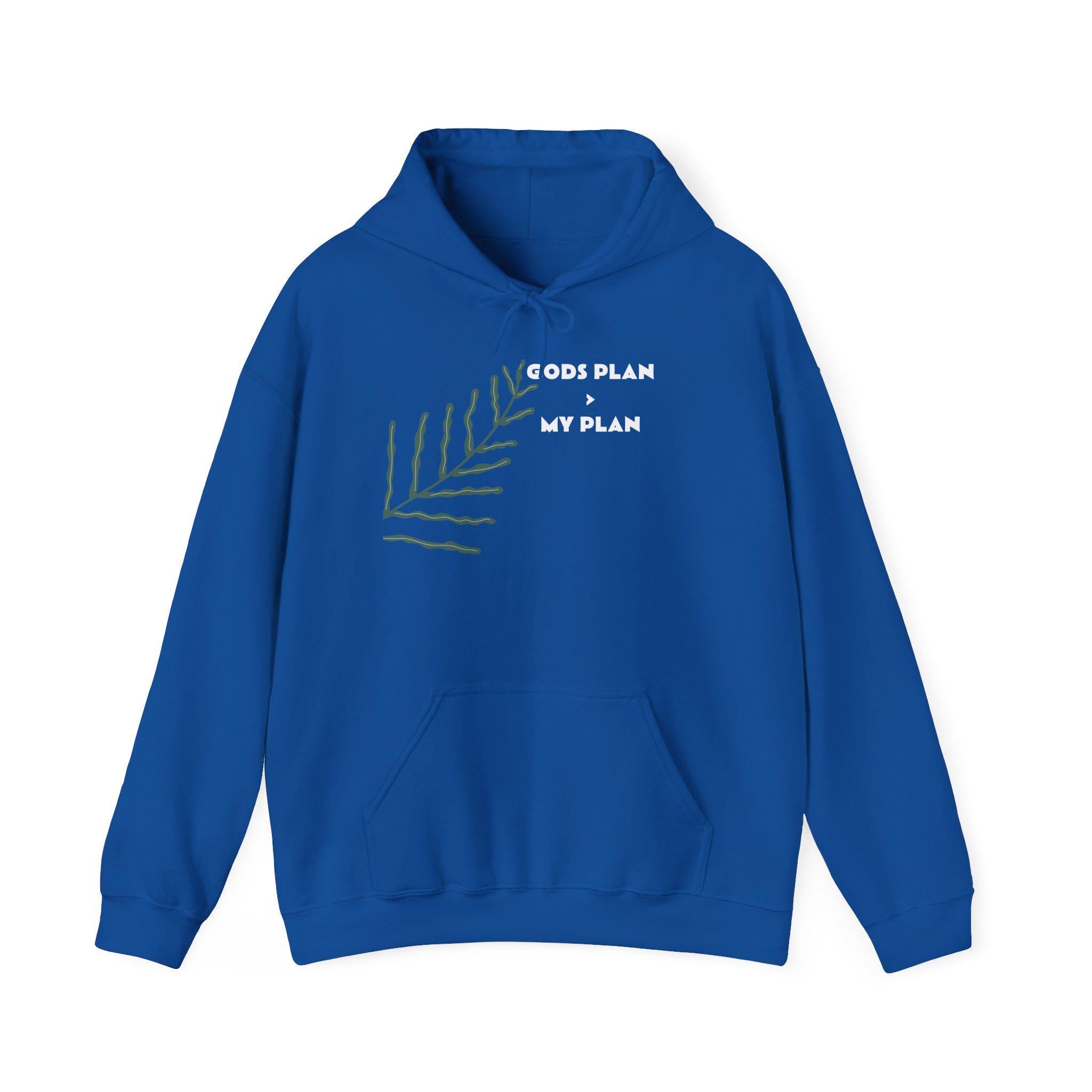 Gods Plan leaf illustration Hoodie | Minimal faith scripture sweatshirt