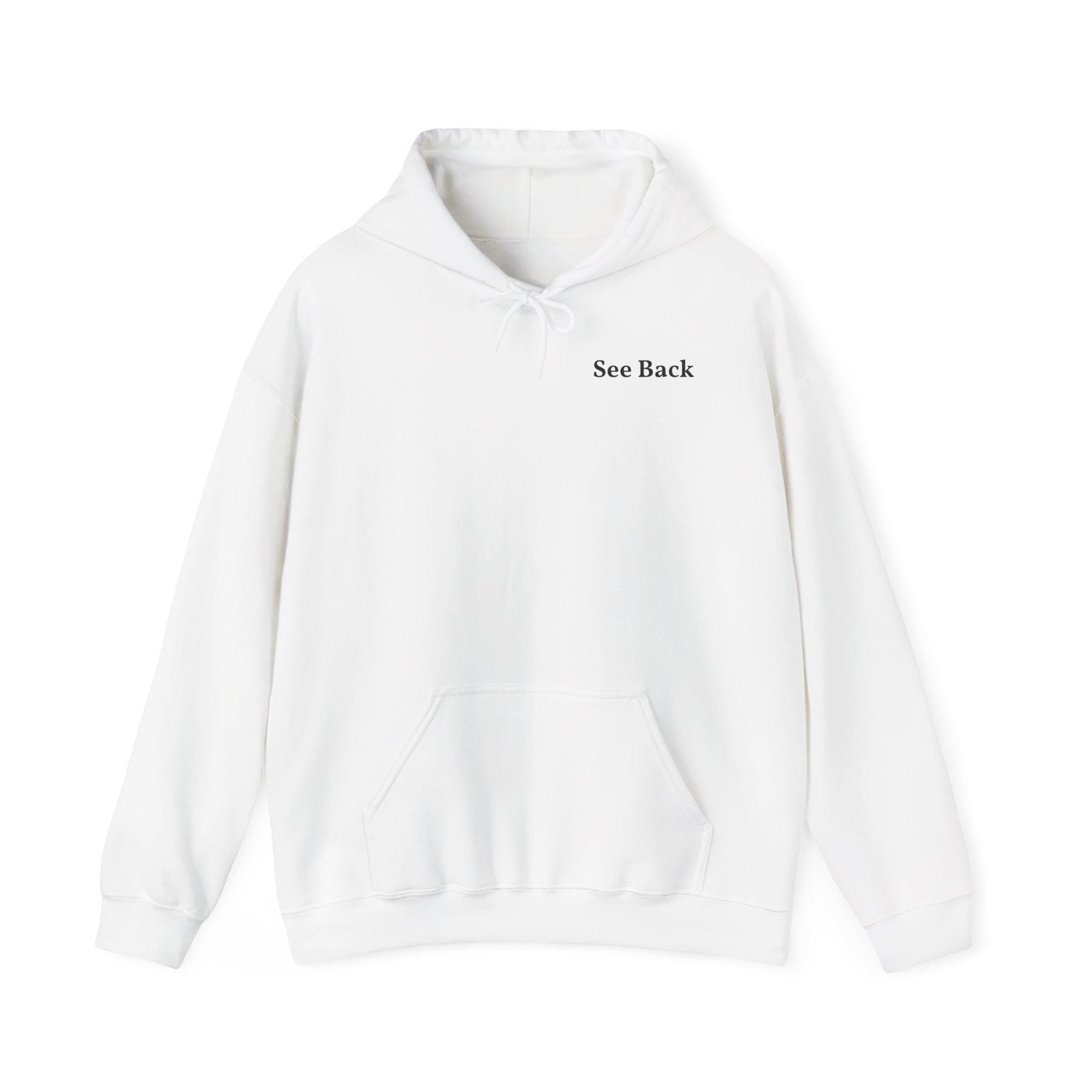 Discipline over Motivation Hoodie | Minimal Motivational Typography, White Back Print