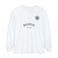Believe EST 1985 Long Sleeve T-Shirt | Minimal Typography Chest Logo