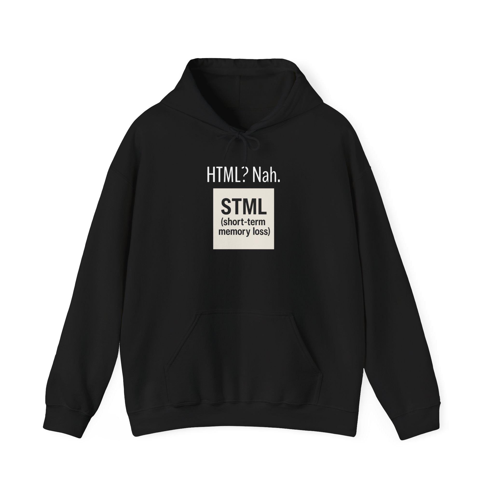 STML Unisex Hooded Sweatshirt, Cozy Humor Apparel, Gift for Tech Lovers, Funny Hoodie, Casual Everyday Wear