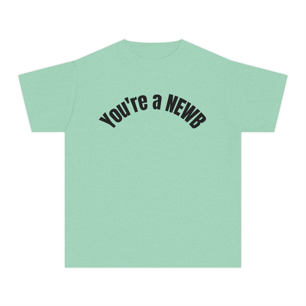 Youth Midweight Tee - Fun and Trendy 'You're a NEWB' T-Shirt for Kids, Perfect for Birthdays, Back to School, Casual Wear, and Gifts