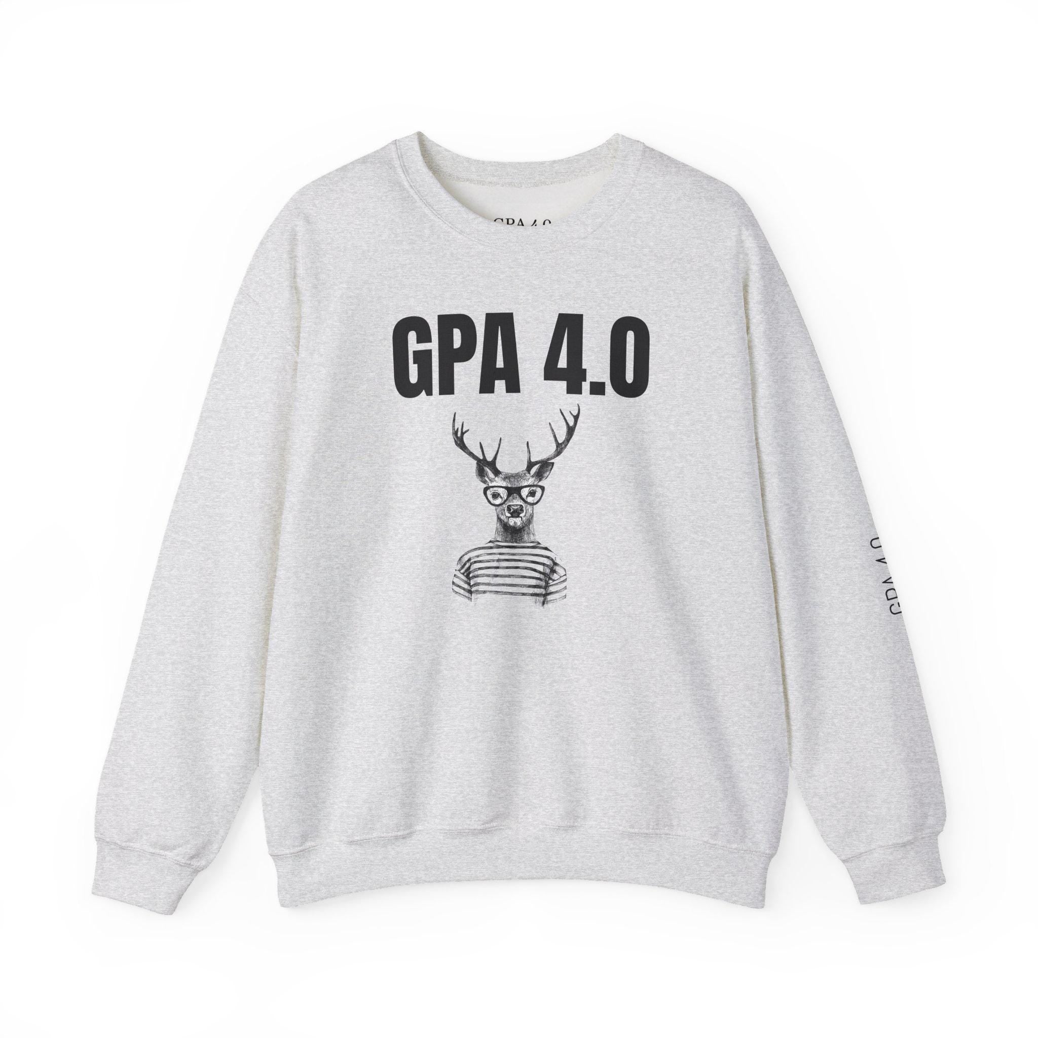 Stylish Unisex Crewneck Sweatshirt for Students, GPA 4.0 Humor Gift, Cozy College Apparel, Perfect for Graduation & Holiday Gifting