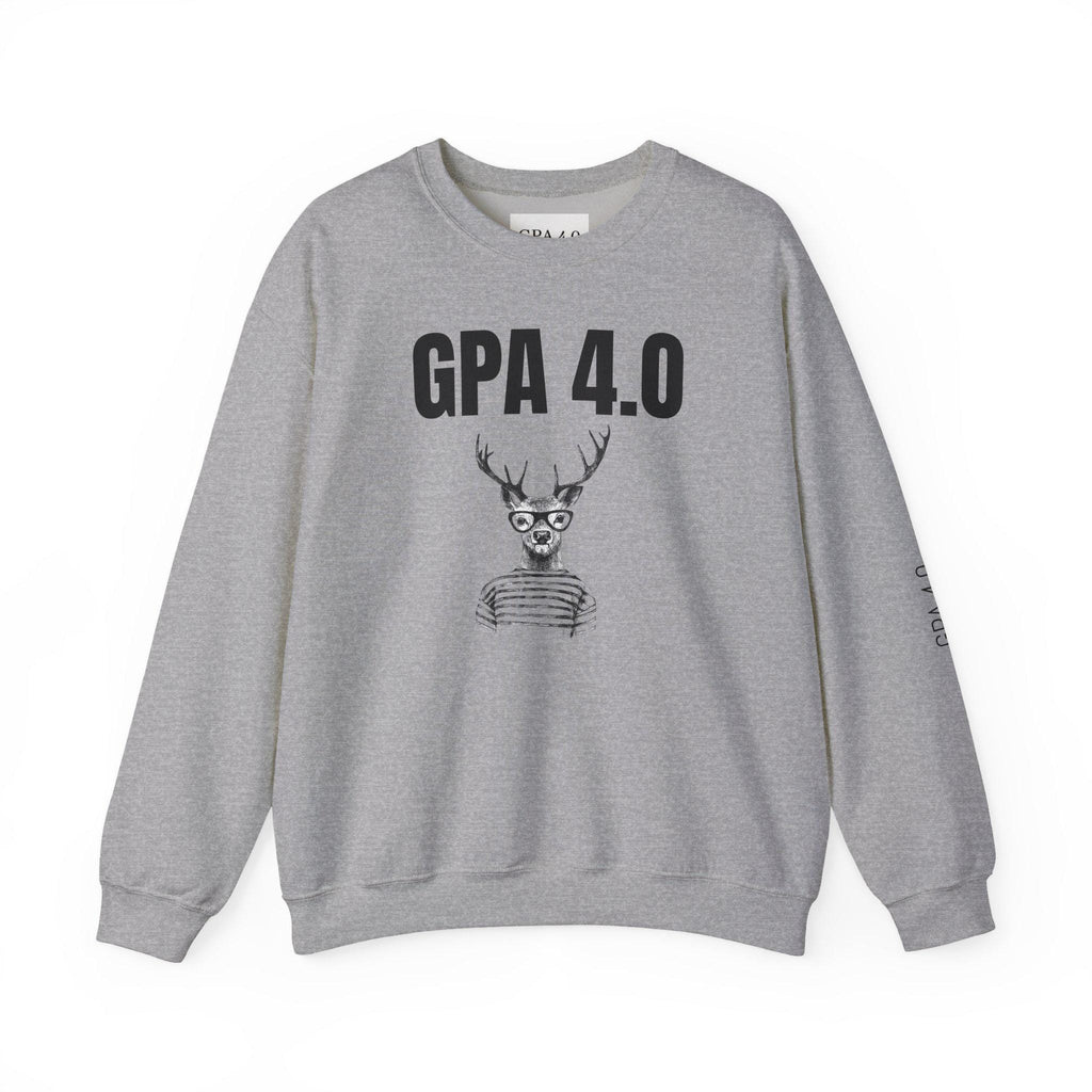 Stylish Unisex Crewneck Sweatshirt for Students, GPA 4.0 Humor Gift, Cozy College Apparel, Perfect for Graduation & Holiday Gifting