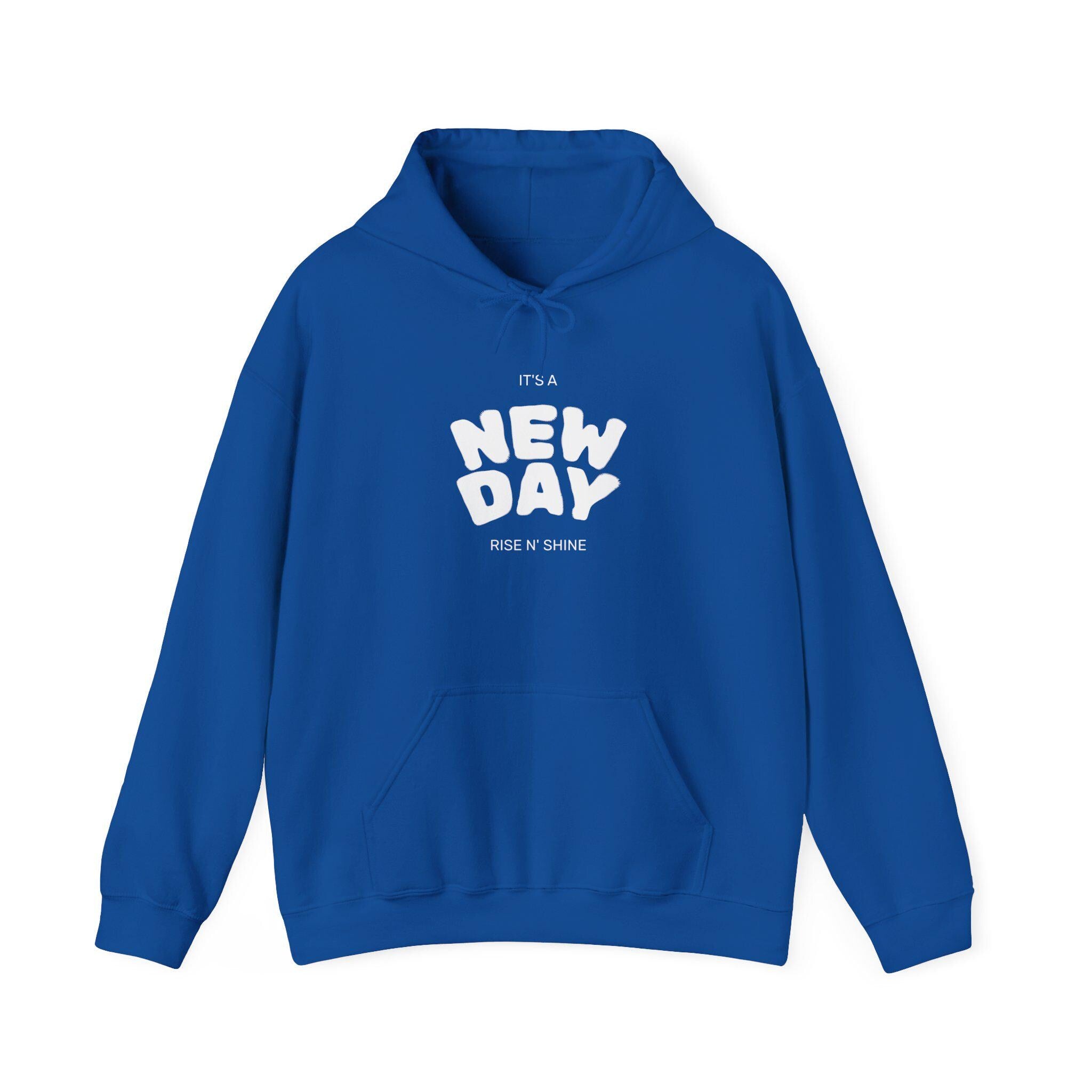 Inspirational Hoodie for Everyday Motivation, Unisex Heavy Blend Sweatshirt, Gift for Friends, Cozy Over-sized Pullover, New Day Design