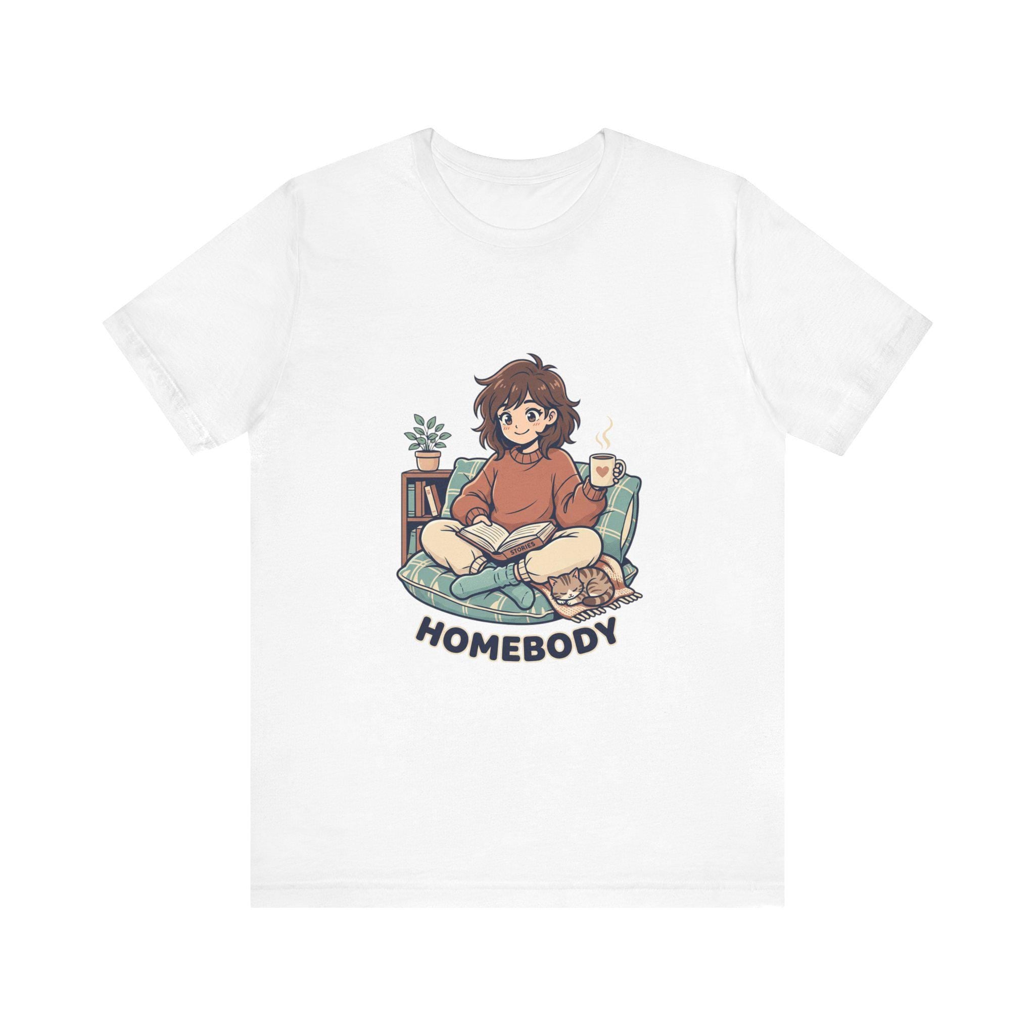 Homebody Illustration T-Shirt | Cozy Reader Graphic Tee