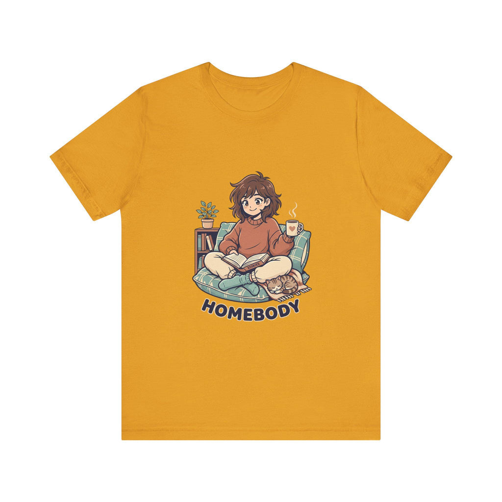 Homebody Illustration T-Shirt | Cozy Reader Graphic Tee