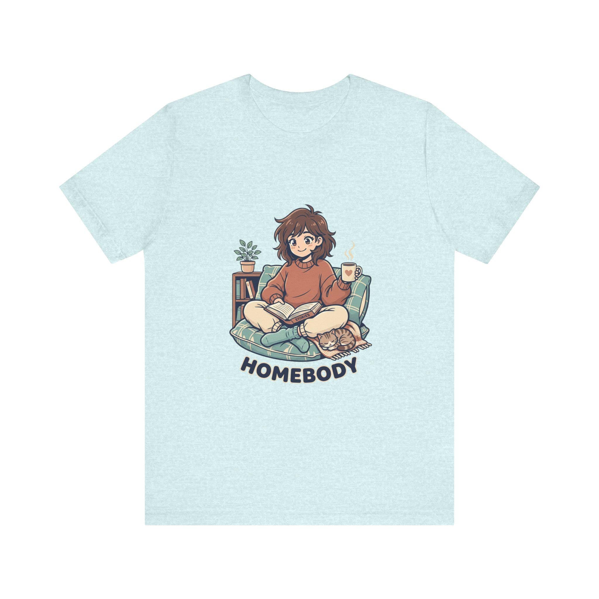 Homebody Illustration T-Shirt | Cozy Reader Graphic Tee