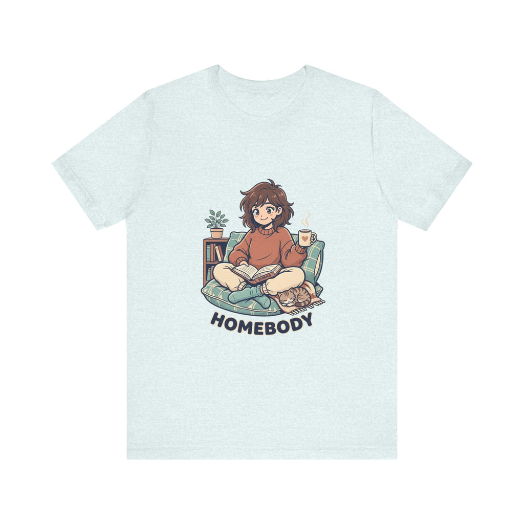 Homebody Illustration T-Shirt | Cozy Reader Graphic Tee