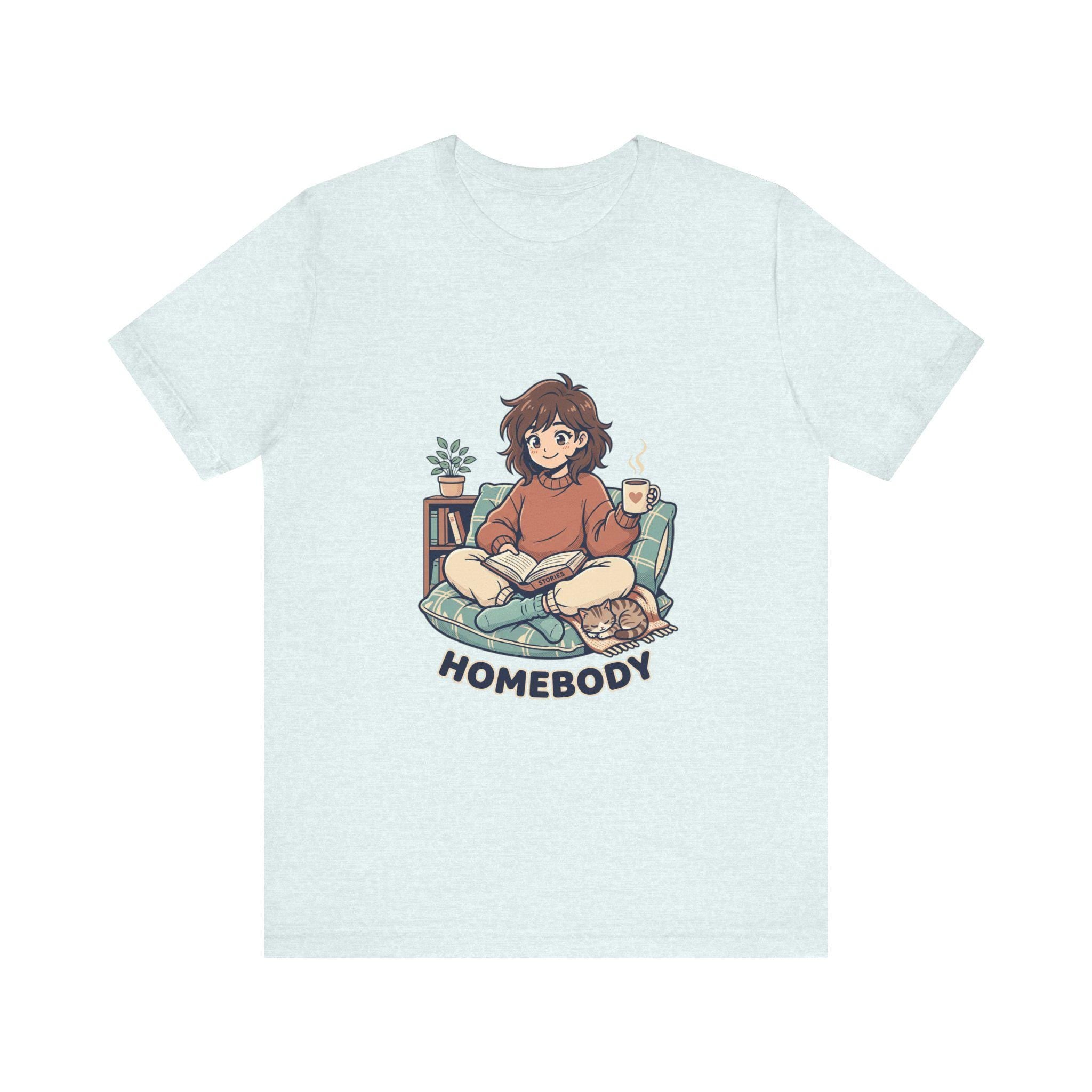 Homebody Illustration T-Shirt | Cozy Reader Graphic Tee