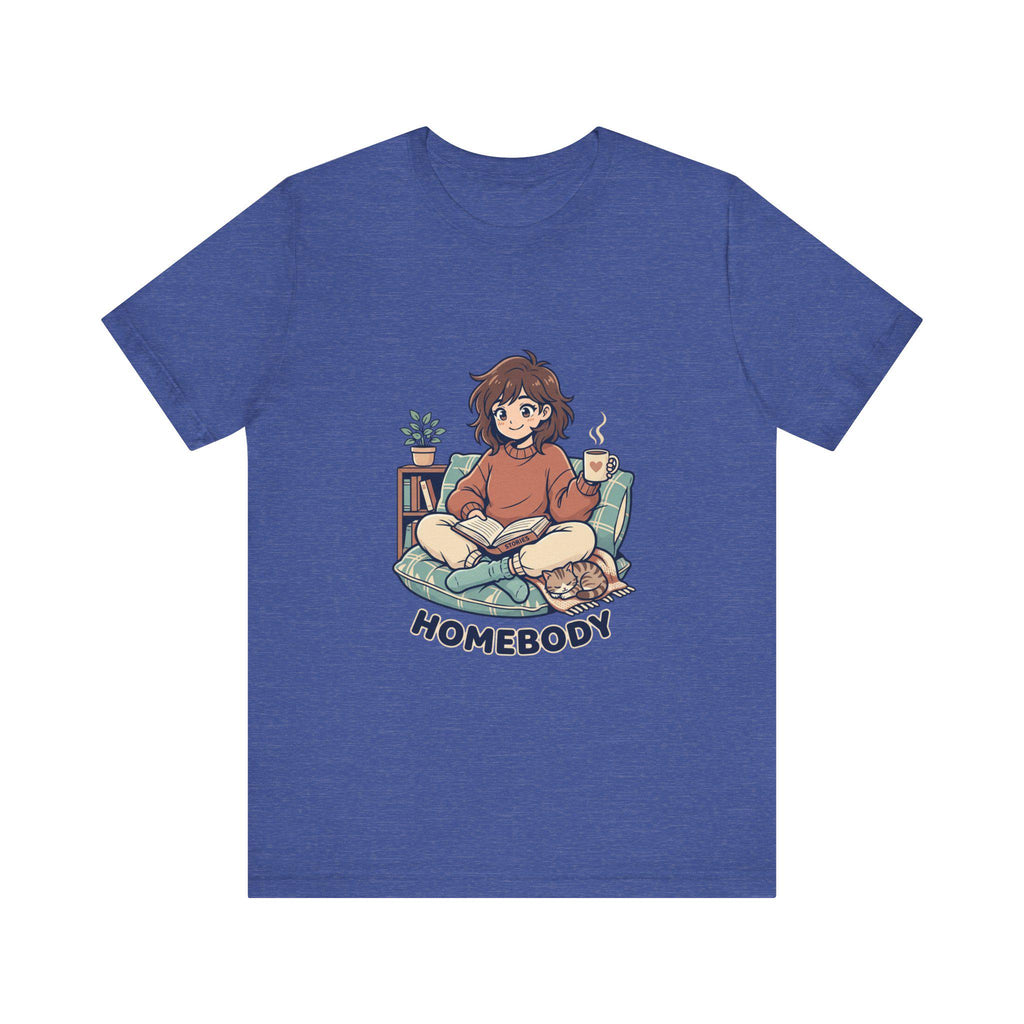 Homebody Illustration T-Shirt | Cozy Reader Graphic Tee