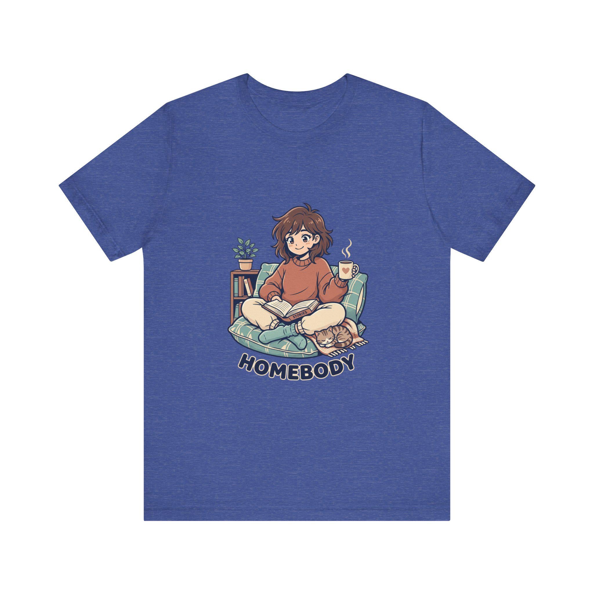 Homebody Illustration T-Shirt | Cozy Reader Graphic Tee