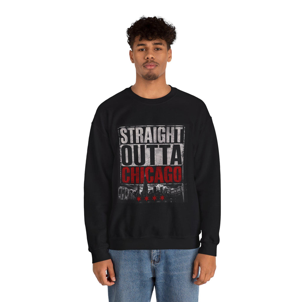 Straight Out of Chicago sweatshirt | Chicago skyline rope badge crewneck