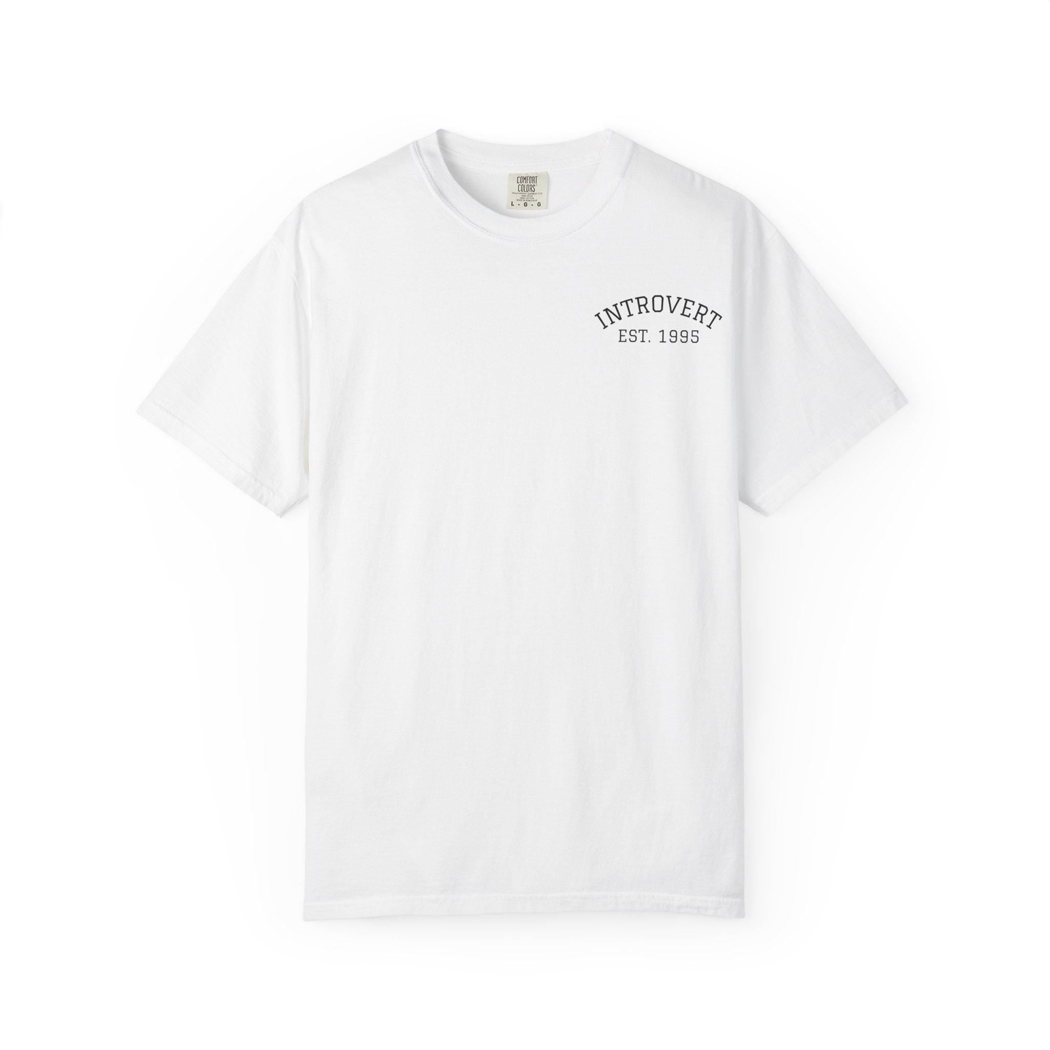 Introvert EST. 1993 T-shirt | Minimal Chest Logo, Casual Tee
