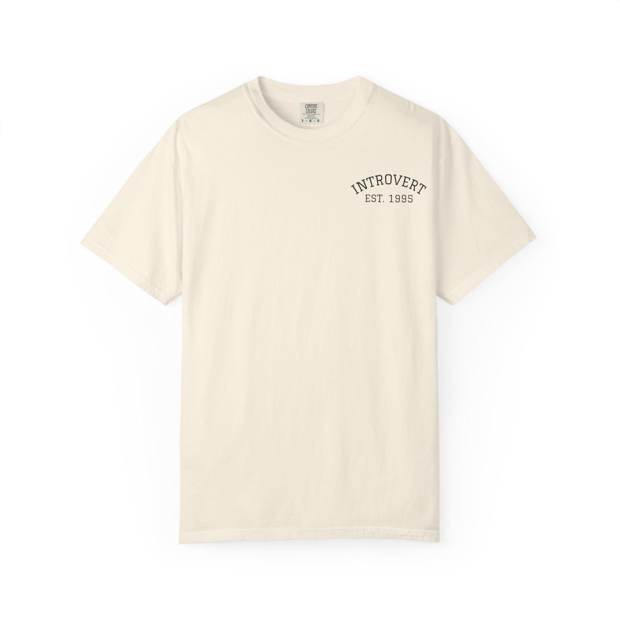 Introvert EST. 1993 T-shirt | Minimal Chest Logo, Casual Tee