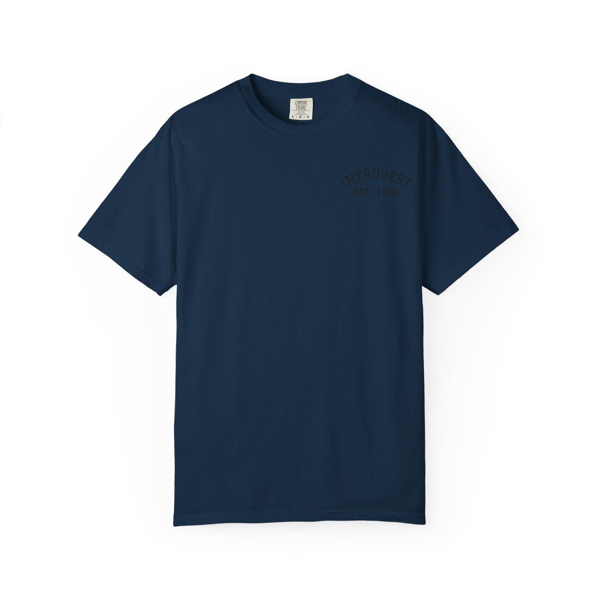 Introvert EST. 1993 T-shirt | Minimal Chest Logo, Casual Tee