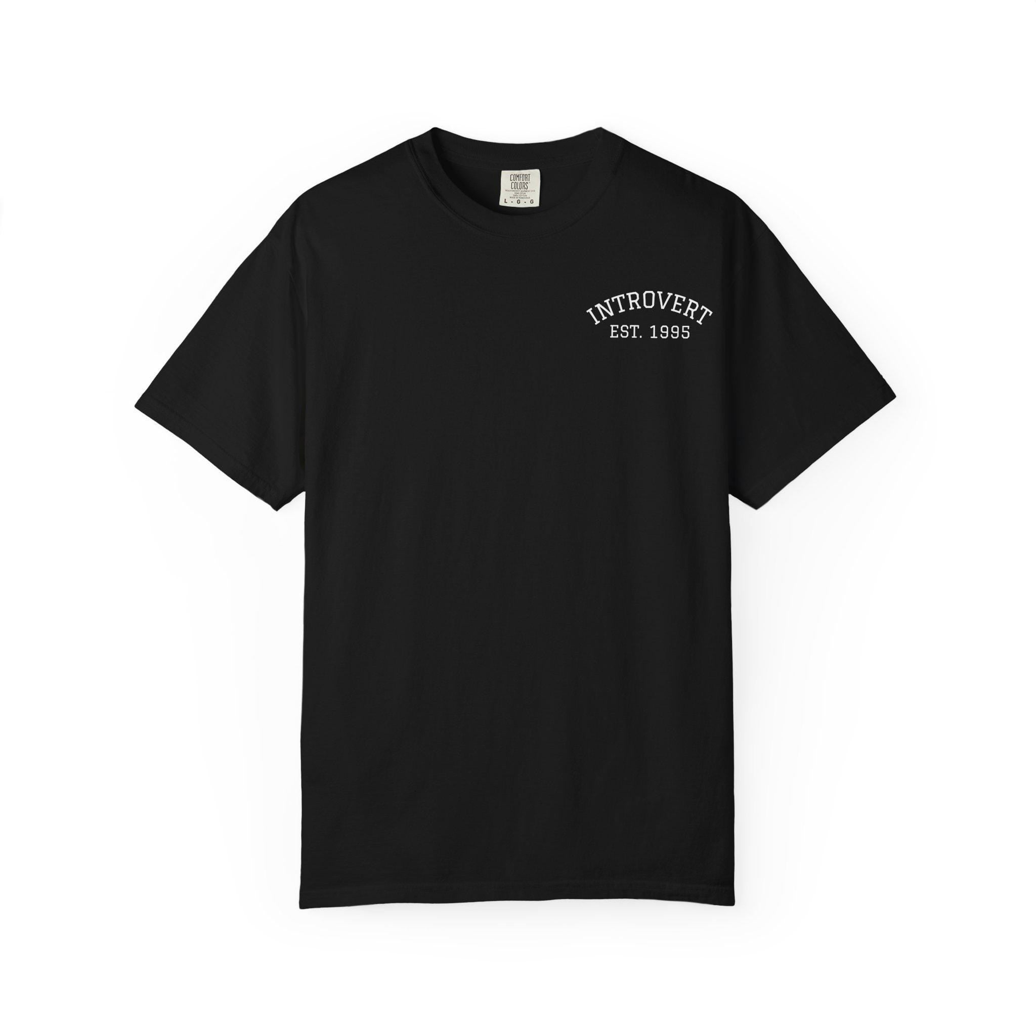 Introvert EST. 1993 T-shirt | Minimal Chest Logo, Casual Tee