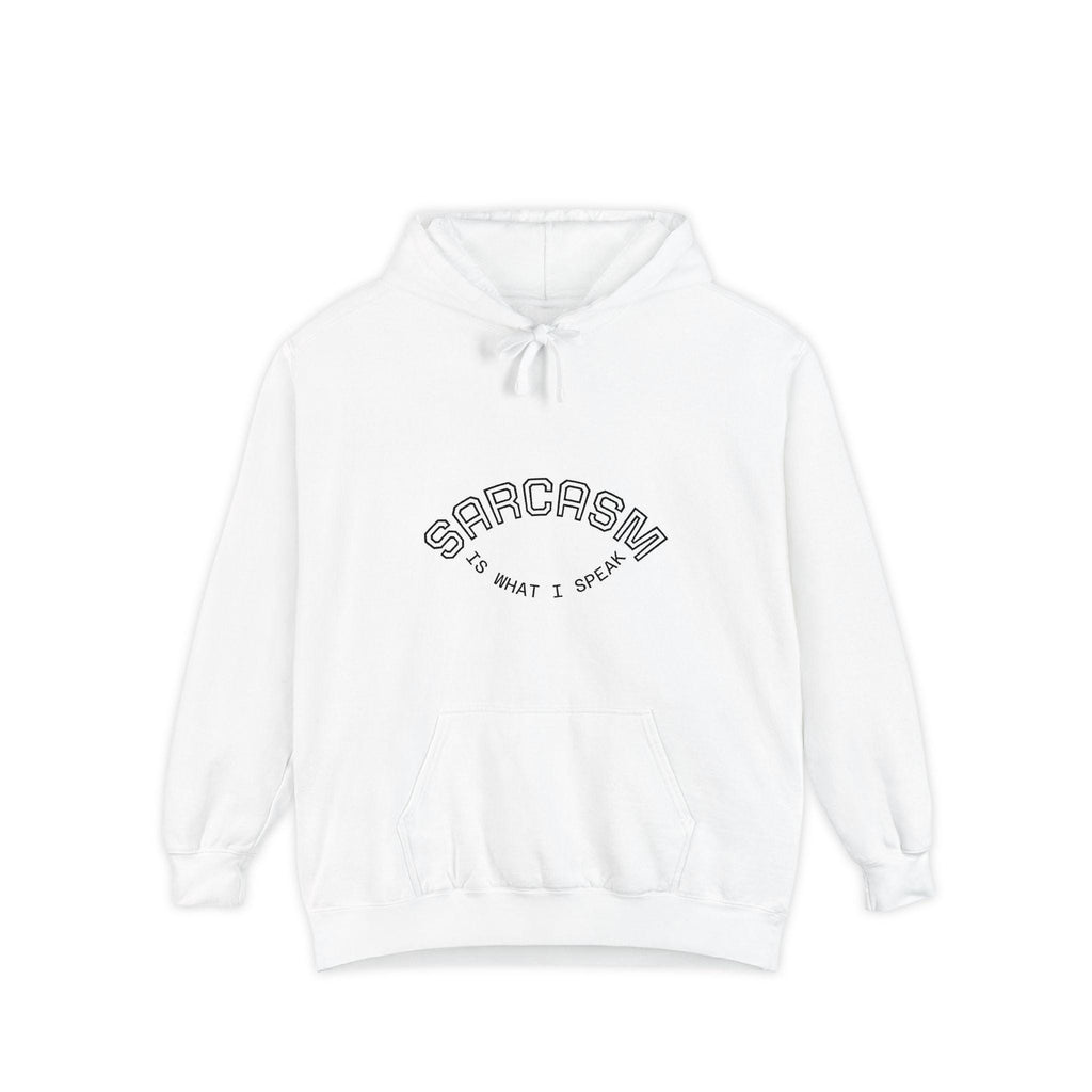 Sarcasm is What I Speak Hoodie | Minimal Script Arch Graphic