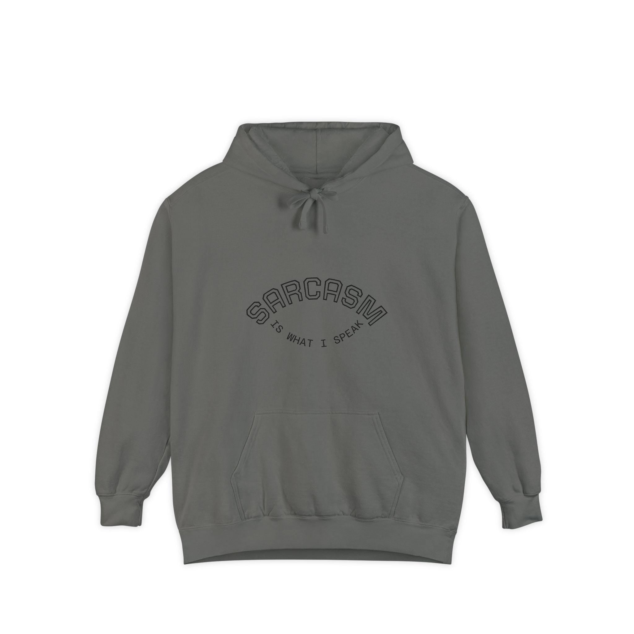 Sarcasm is What I Speak Hoodie | Minimal Script Arch Graphic