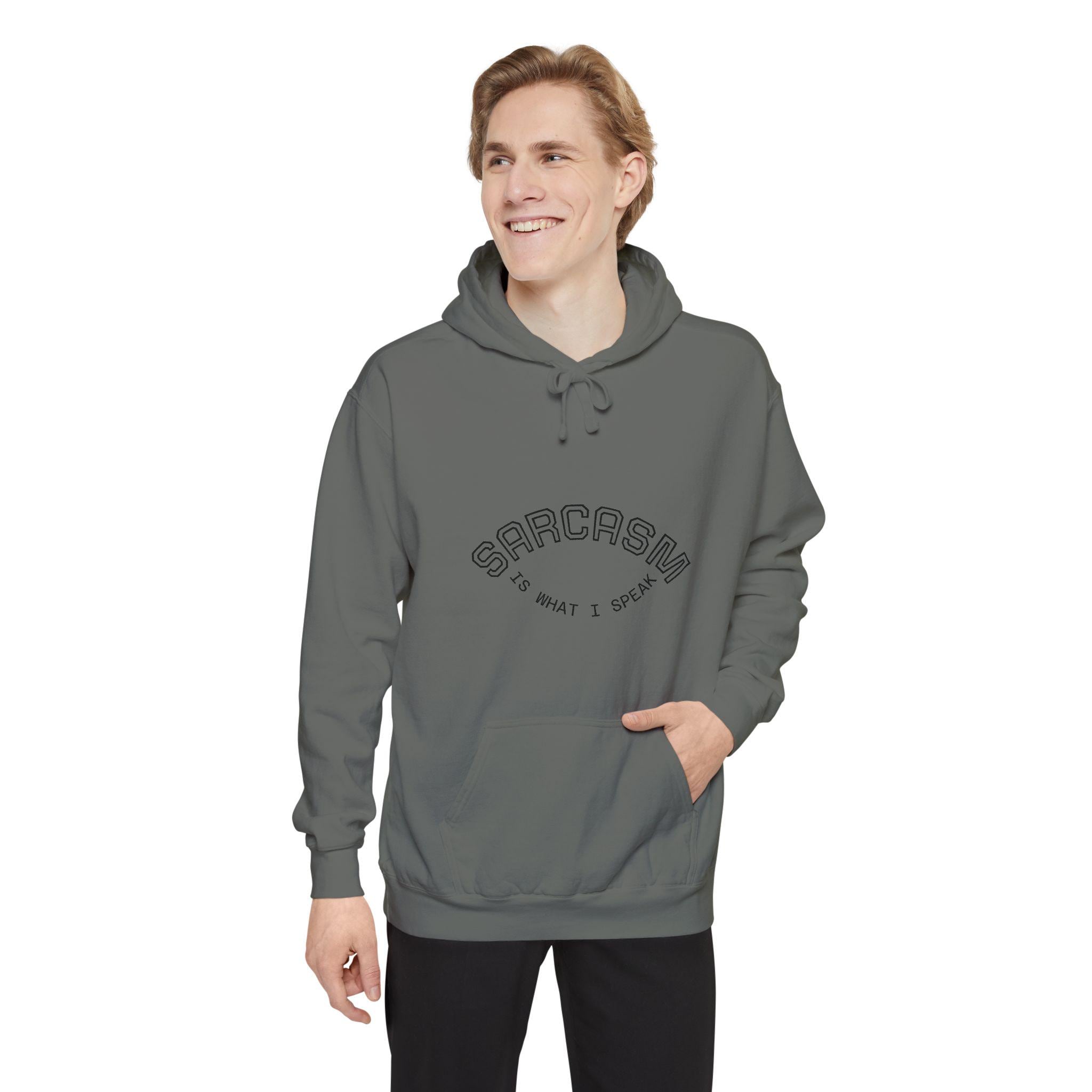 Sarcasm is What I Speak Hoodie | Minimal Script Arch Graphic