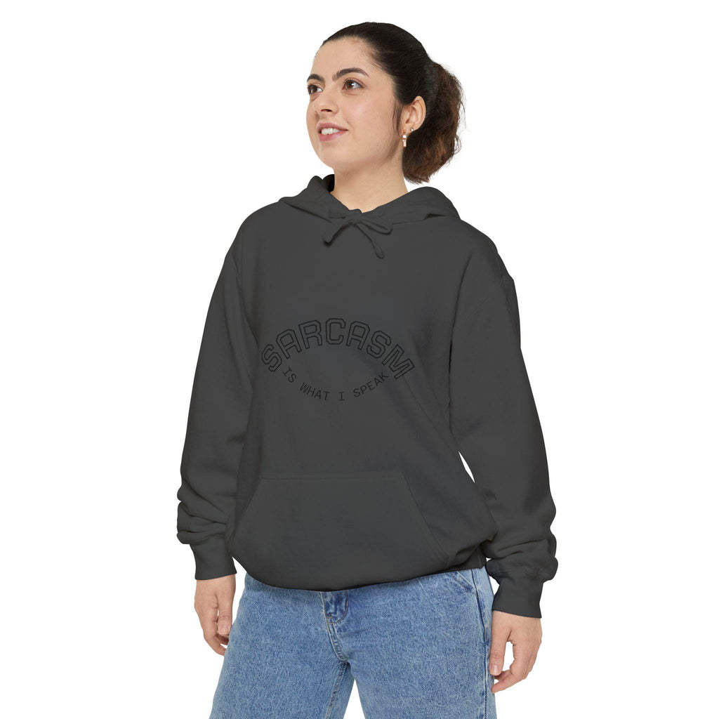 Sarcasm is What I Speak Hoodie | Minimal Script Arch Graphic