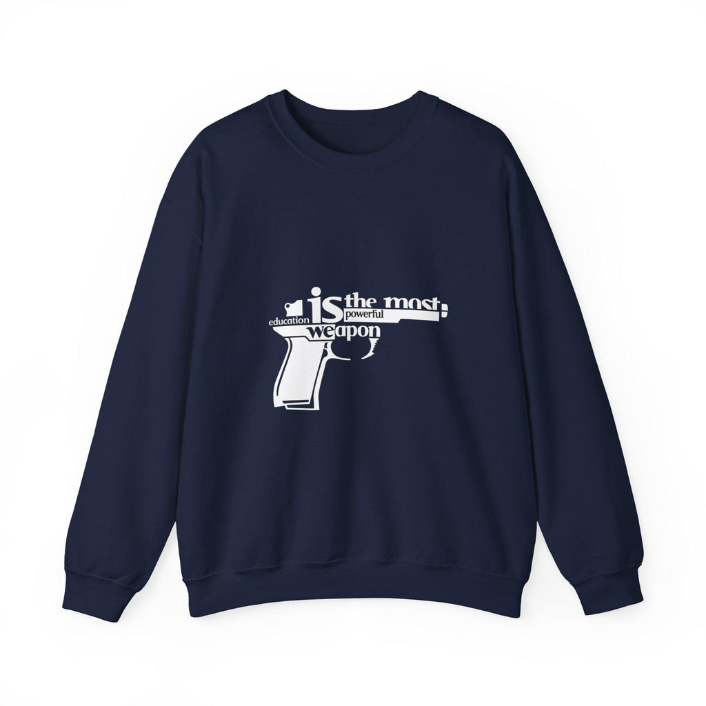Knowledge is the Most Powerful Weapon sweatshirt | Typography pistol graphic