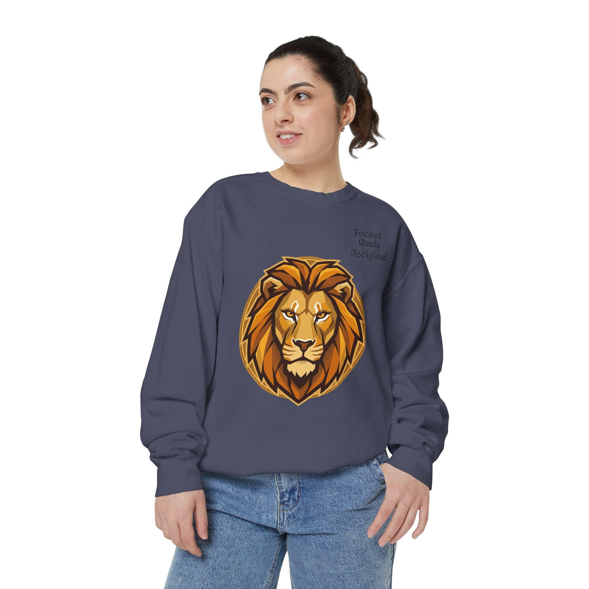 Majestic Lion Head sweatshirt | Lion Illustration, Strength Motto