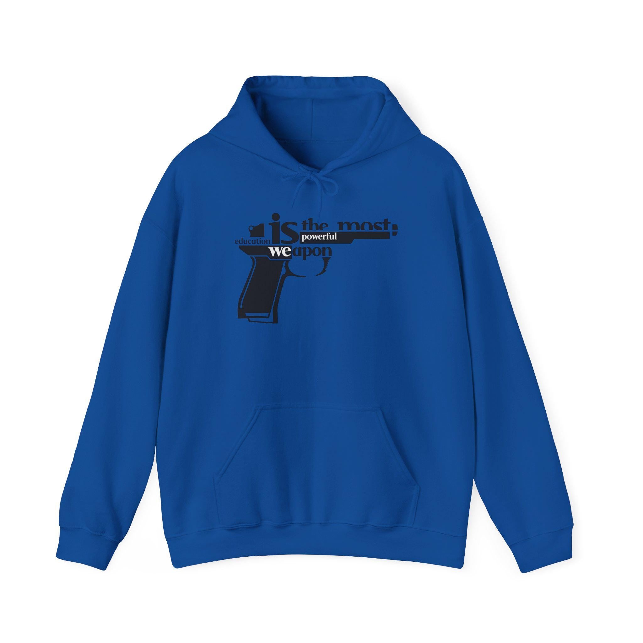 Words Are the Most Powerful Weapon Hoodie | Gun Graphic Text Design