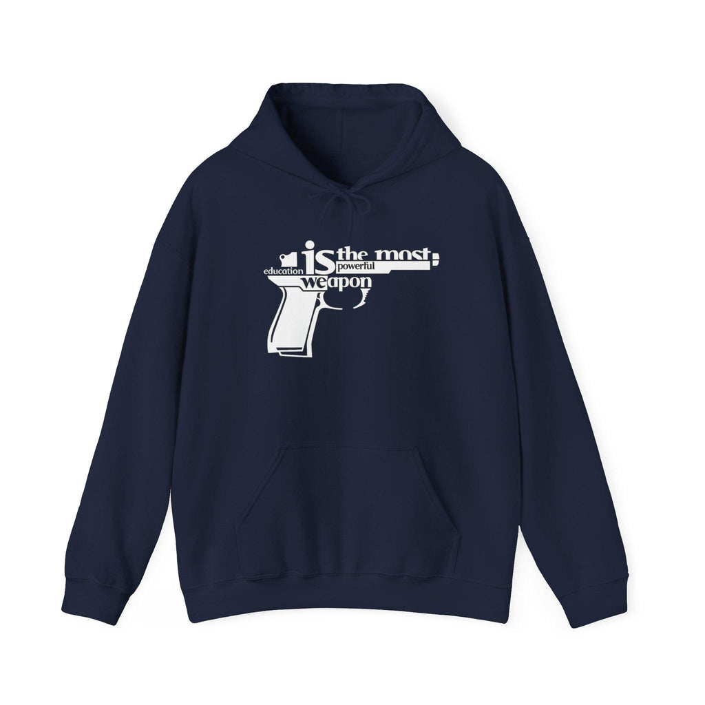 Words Are the Most Powerful Weapon Hoodie | Gun Graphic Text Design